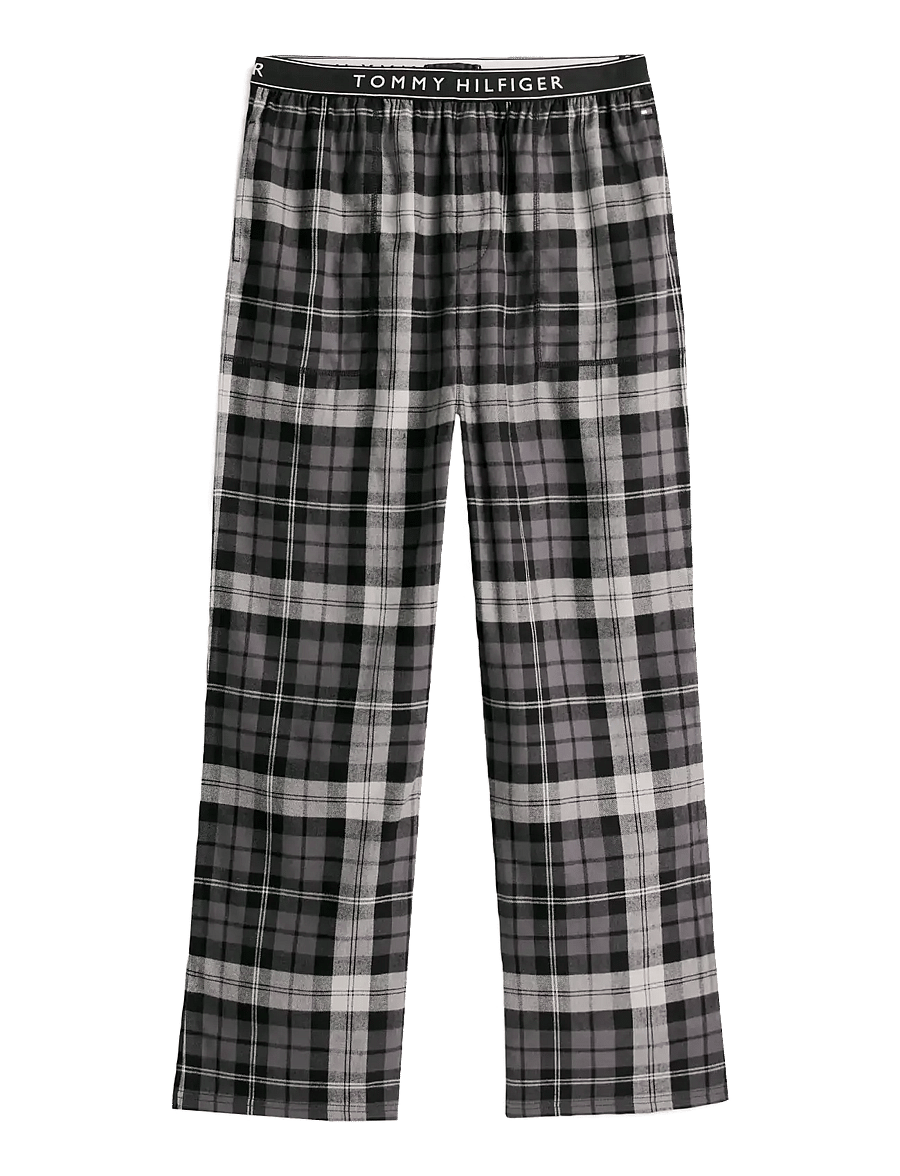 Tommy Hilfiger - FLANNEL PJ PANT WB - pyjamahosen - black tartan - 1