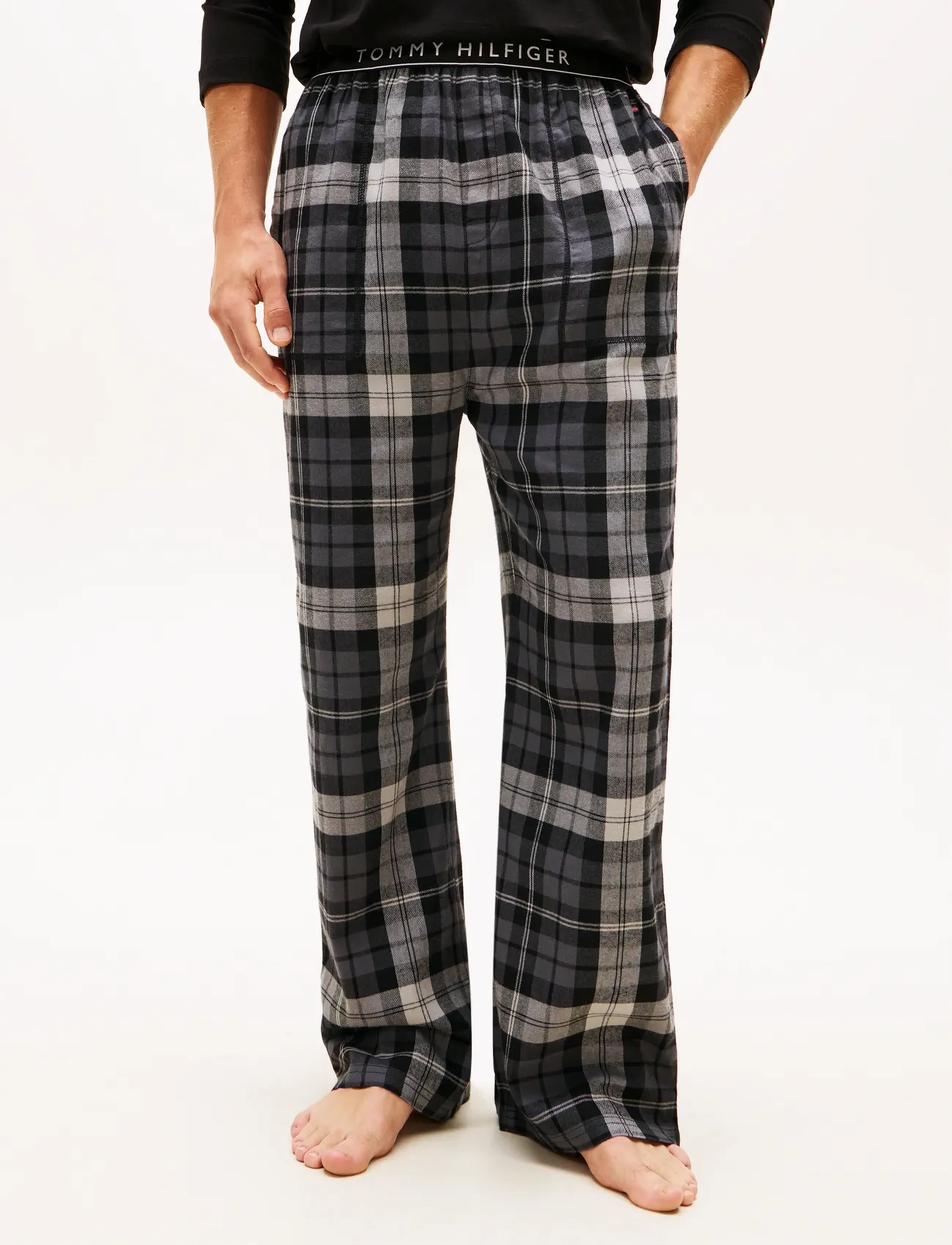 Tommy Hilfiger - FLANNEL PJ PANT WB - pyjamasbyxor - black tartan - 2
