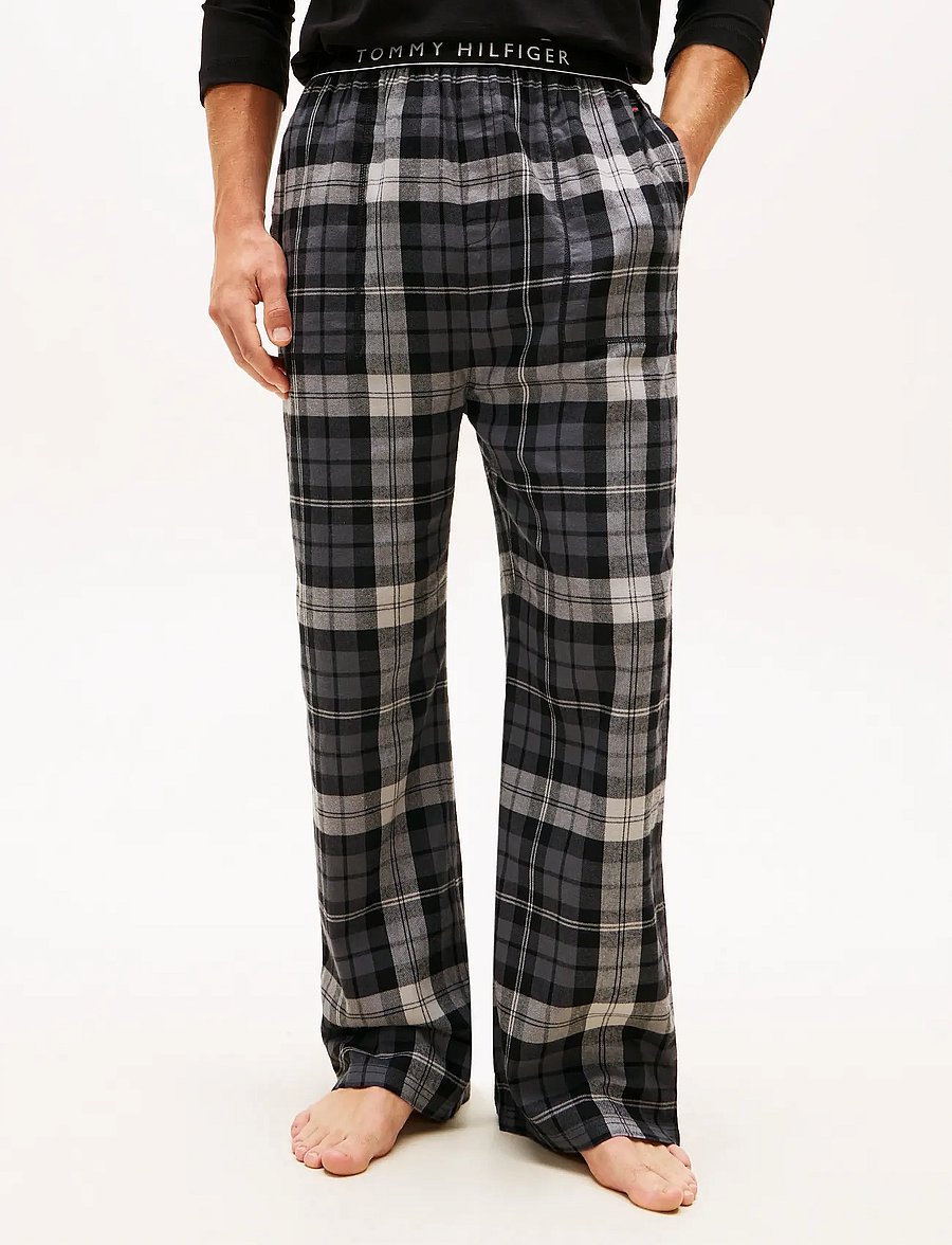 Tommy Hilfiger - FLANNEL PJ PANT WB - pyjamahosen - black tartan - 2