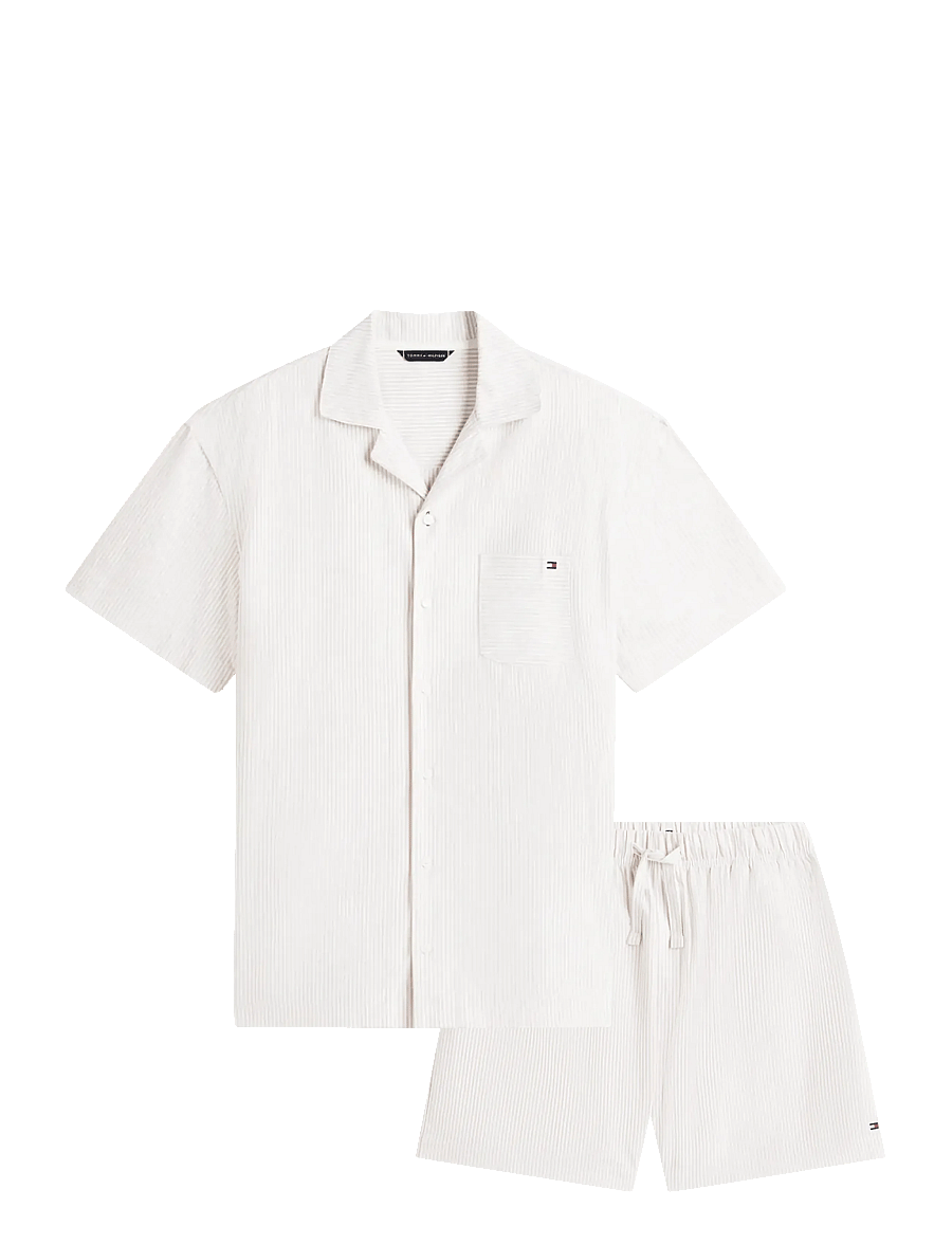 Tommy Hilfiger - SS WOVEN SHORT SET OXFORD - pidžaamakomplektid - caramel oxford - 1