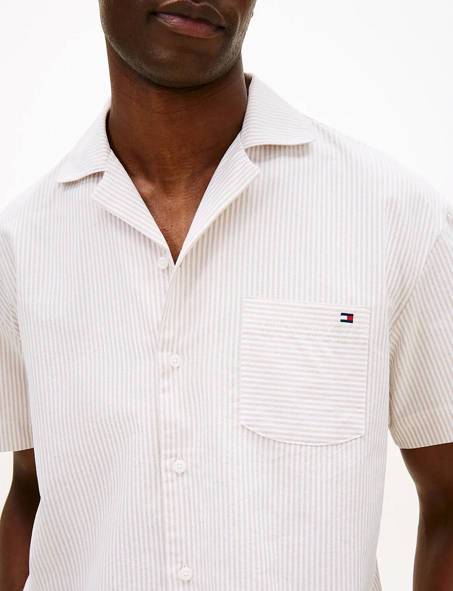 Tommy Hilfiger - SS WOVEN SHORT SET OXFORD - pidžaamakomplektid - caramel oxford - 2