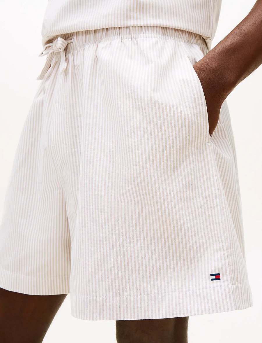 Tommy Hilfiger - SS WOVEN SHORT SET OXFORD - pidžaamakomplektid - caramel oxford - 3