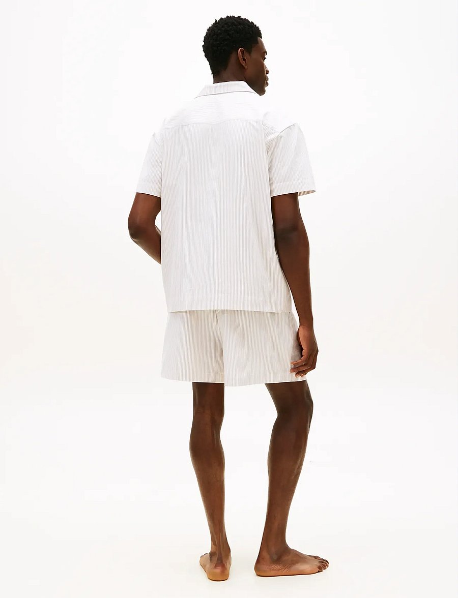 Tommy Hilfiger - SS WOVEN SHORT SET OXFORD - pidžaamakomplektid - caramel oxford - 4