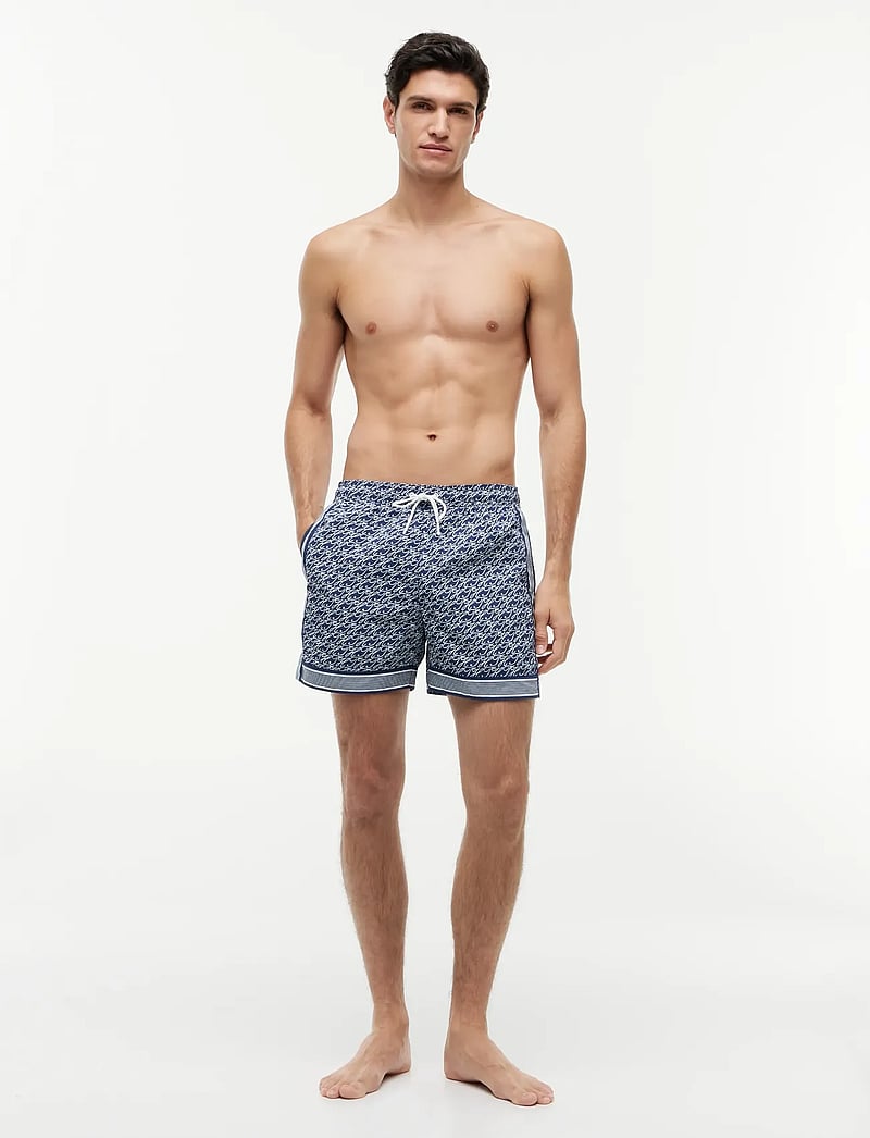 Tommy Hilfiger - MEDIUM DRAWSTRING PRINT - badehose - th script preppy navy - 3