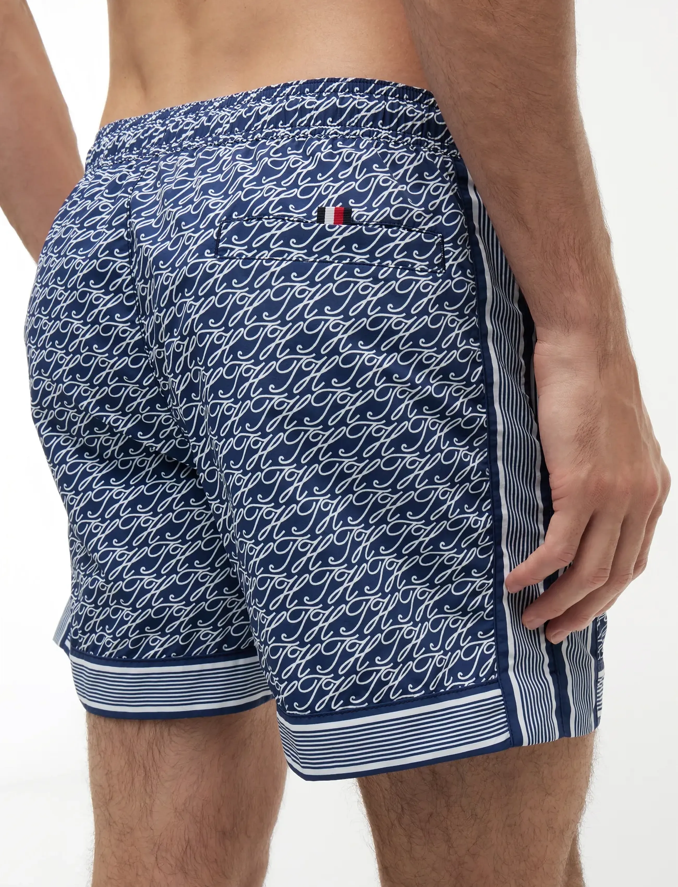 Tommy Hilfiger - MEDIUM DRAWSTRING PRINT - badeshorts - th script preppy navy - 4