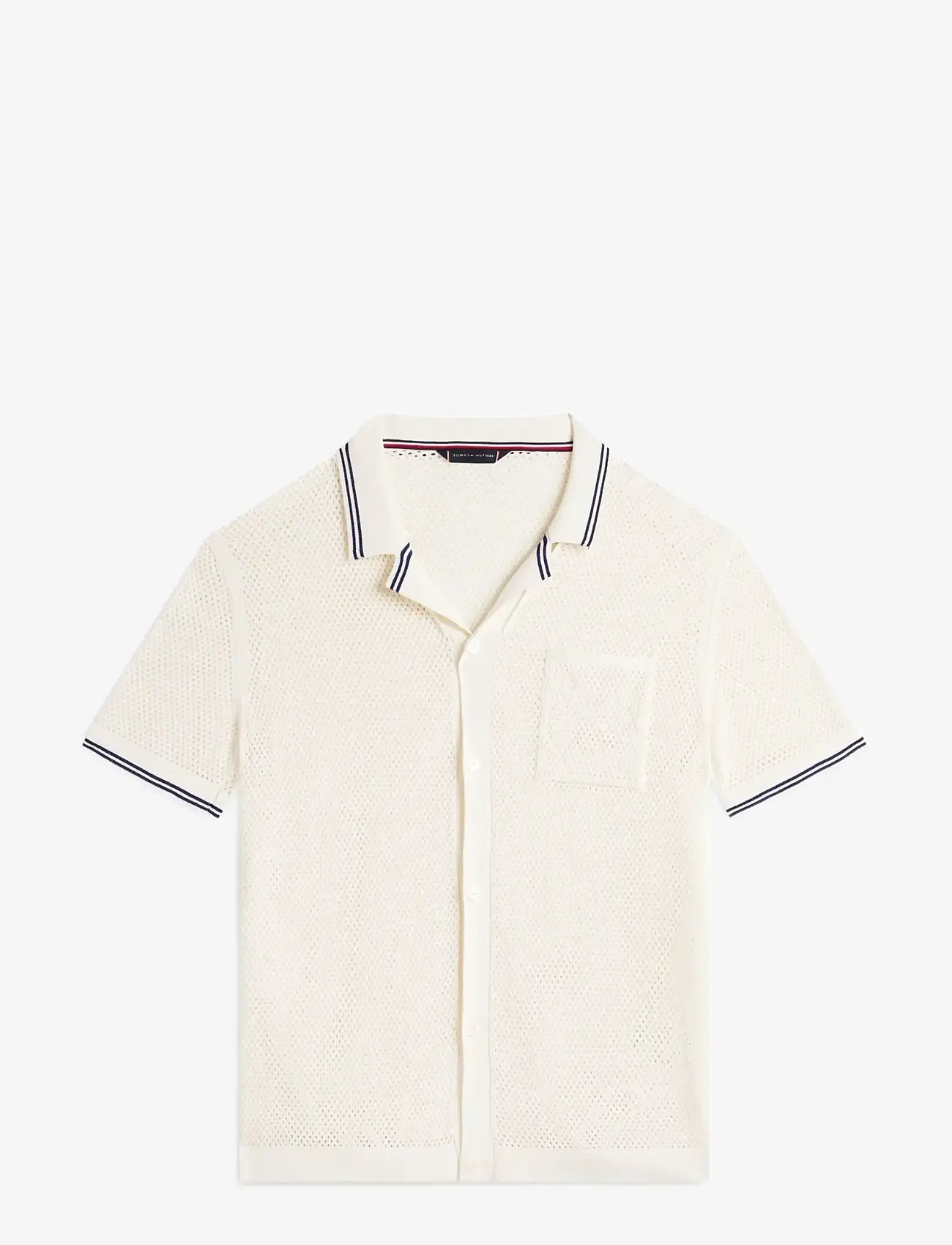Tommy Hilfiger - OPEN KNIT SHIRT - polostrik - ivory petal - 1