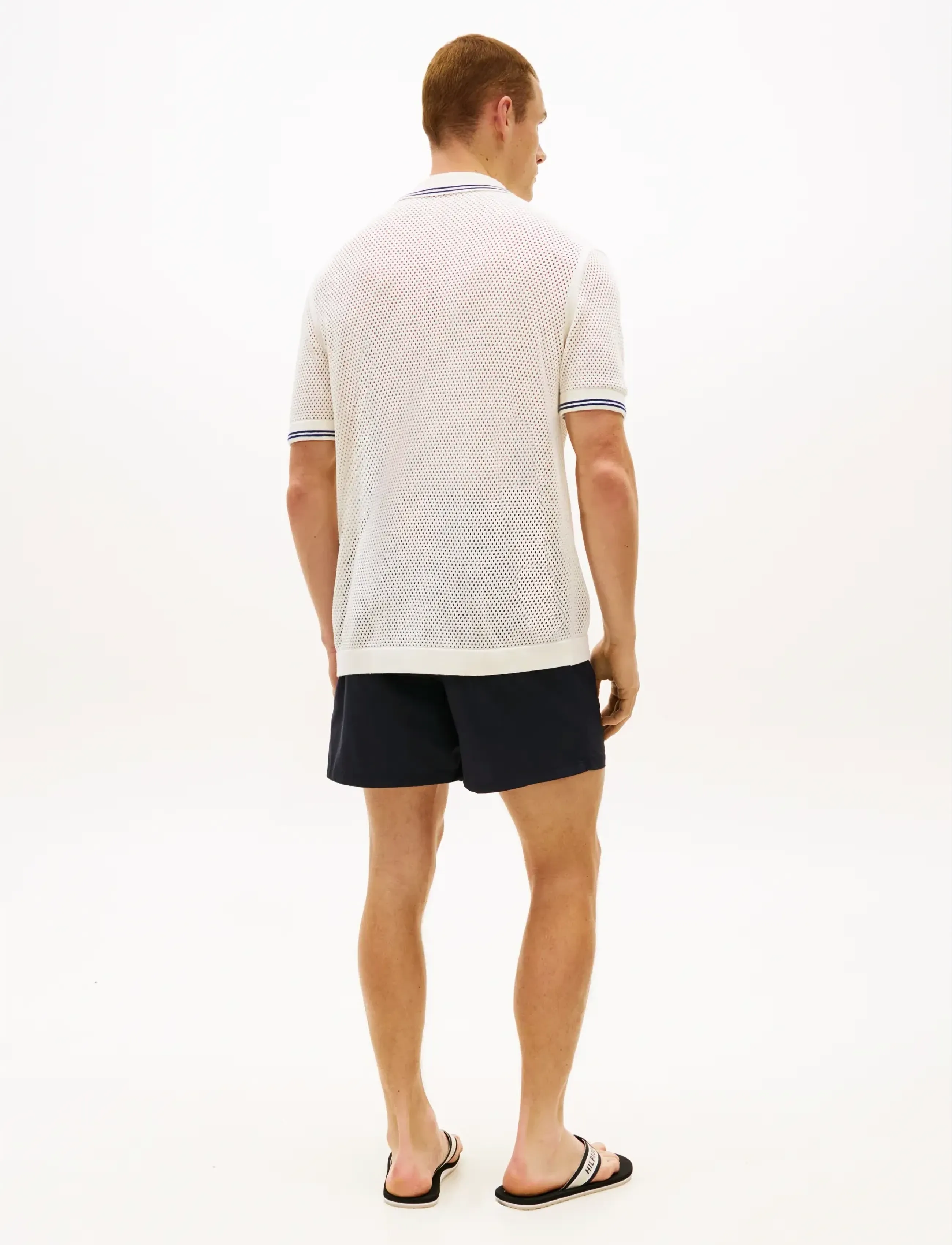 Tommy Hilfiger - OPEN KNIT SHIRT - kootud polosärgid - ivory petal - 2