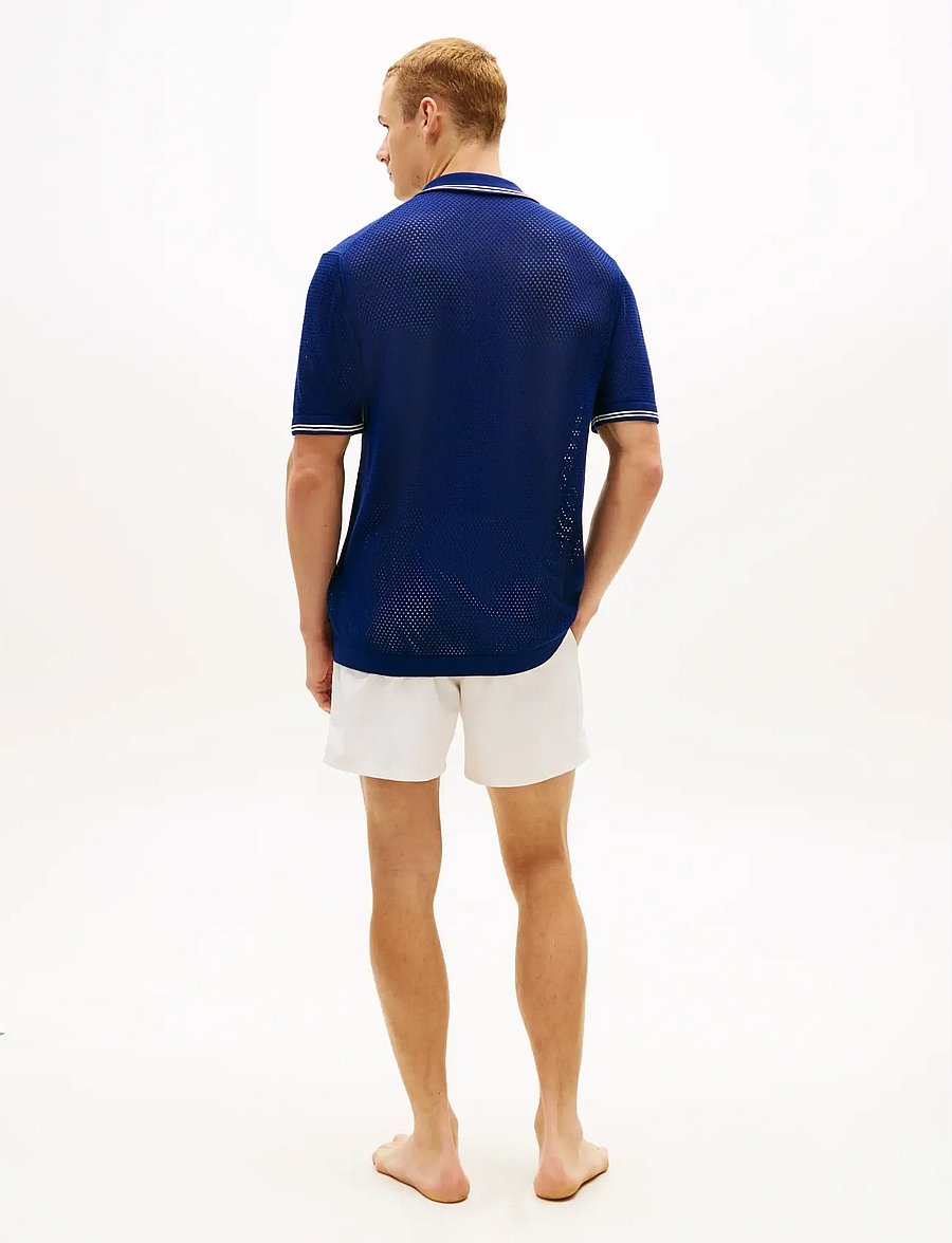 Tommy Hilfiger - OPEN KNIT SHIRT - kootud polosärgid - preppy navy - 2