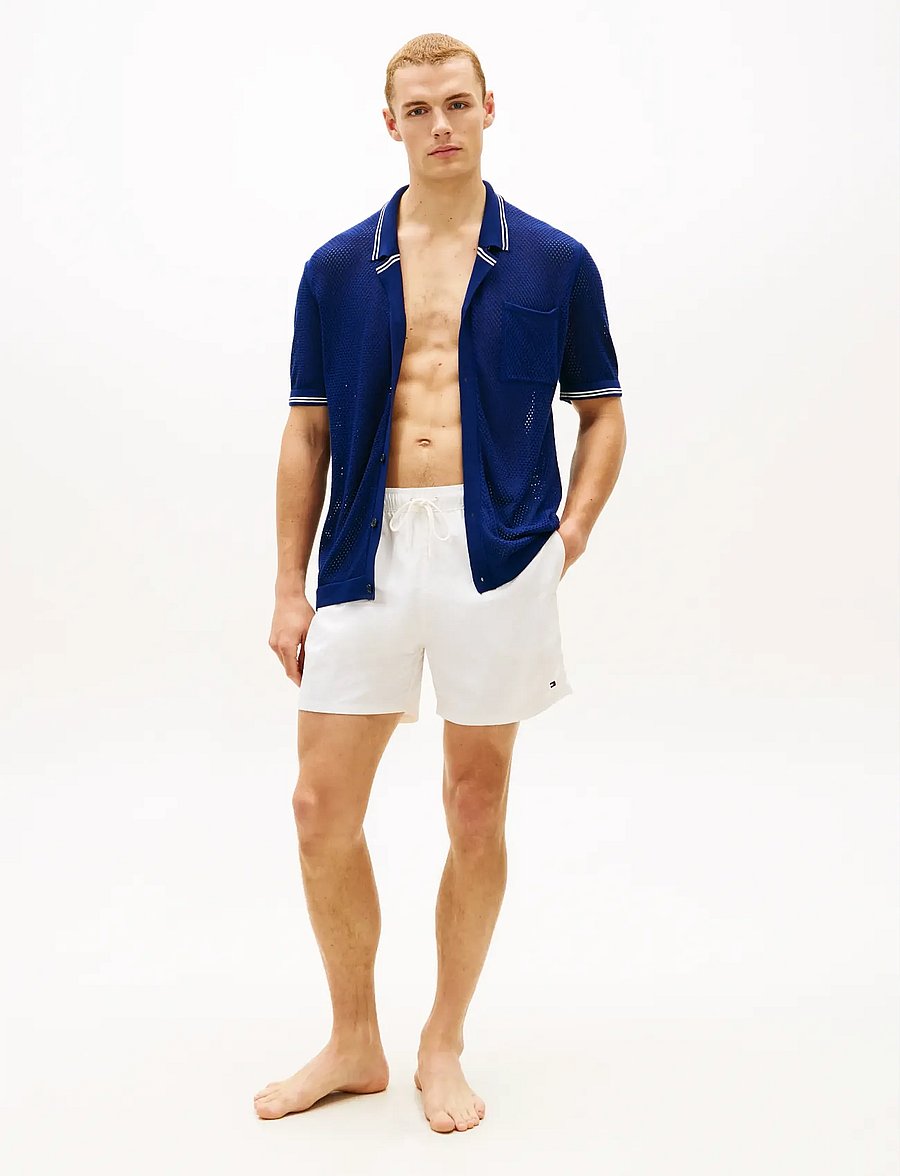 Tommy Hilfiger - OPEN KNIT SHIRT - kootud polosärgid - preppy navy - 3
