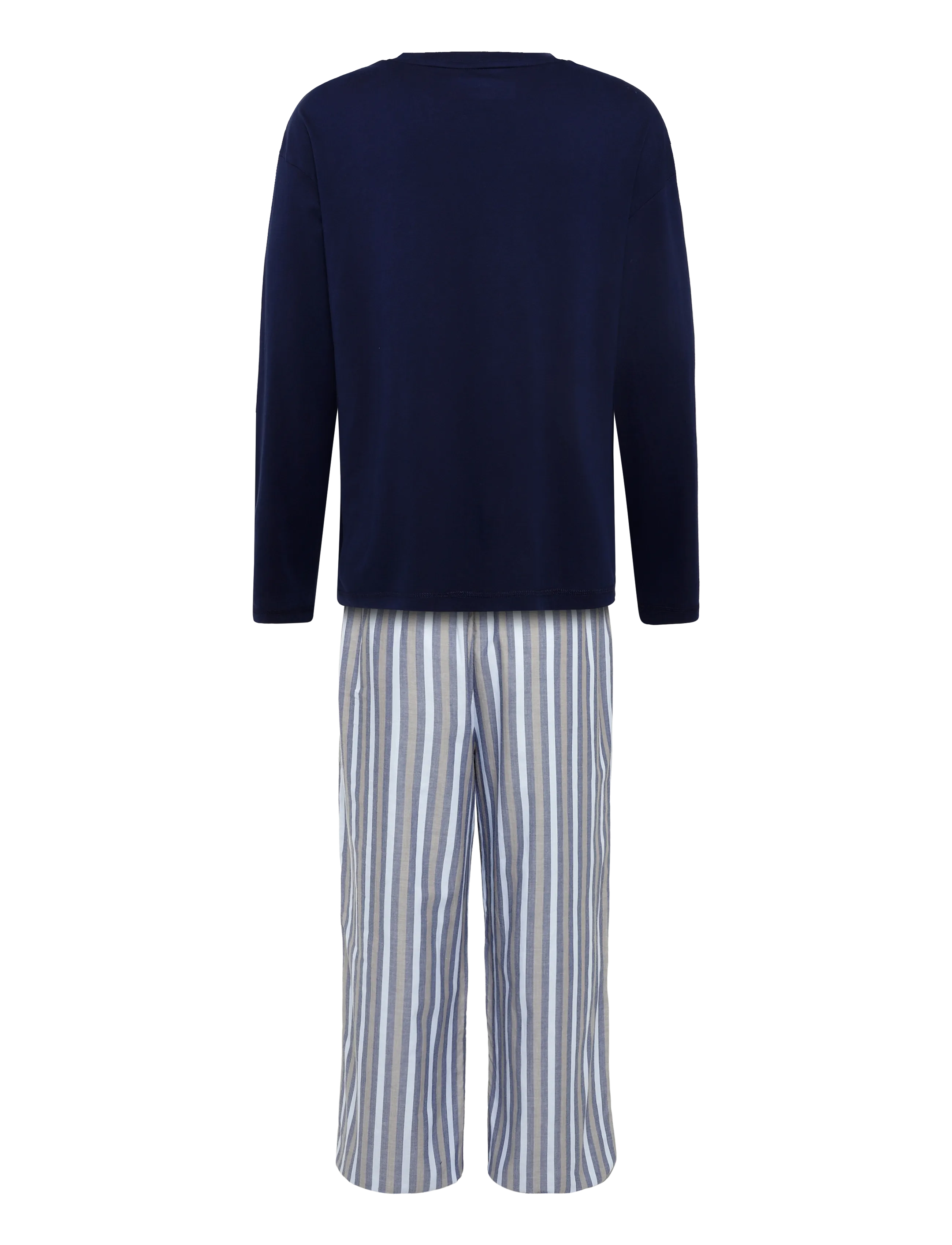 Tommy Hilfiger - LS WOVEN PJ SET PRINT SELF WB - nattøj sæt - carbon navy   herringbone stripe - 2