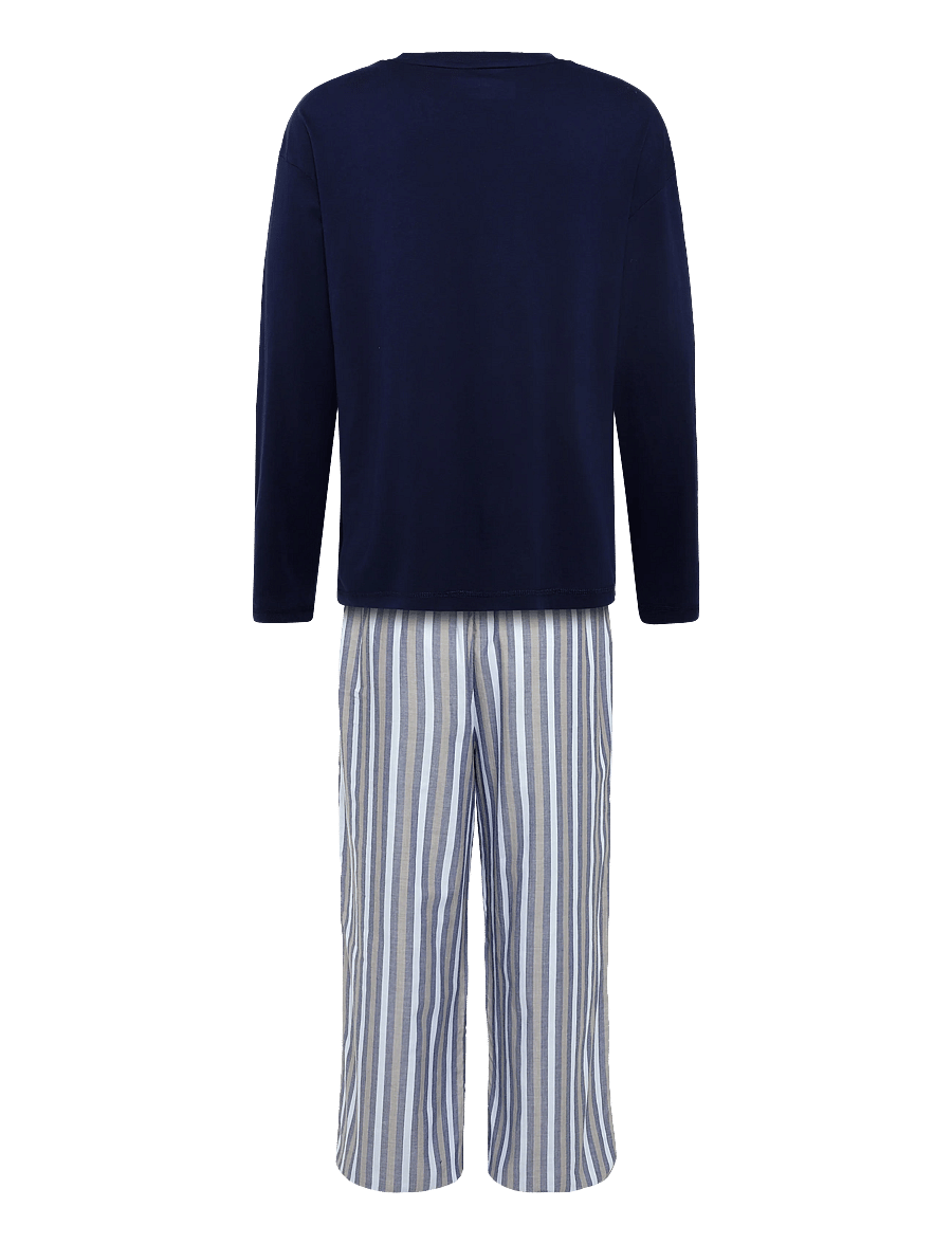 Tommy Hilfiger - LS WOVEN PJ SET PRINT SELF WB - nattøj sæt - carbon navy herringbone stripe - 2
