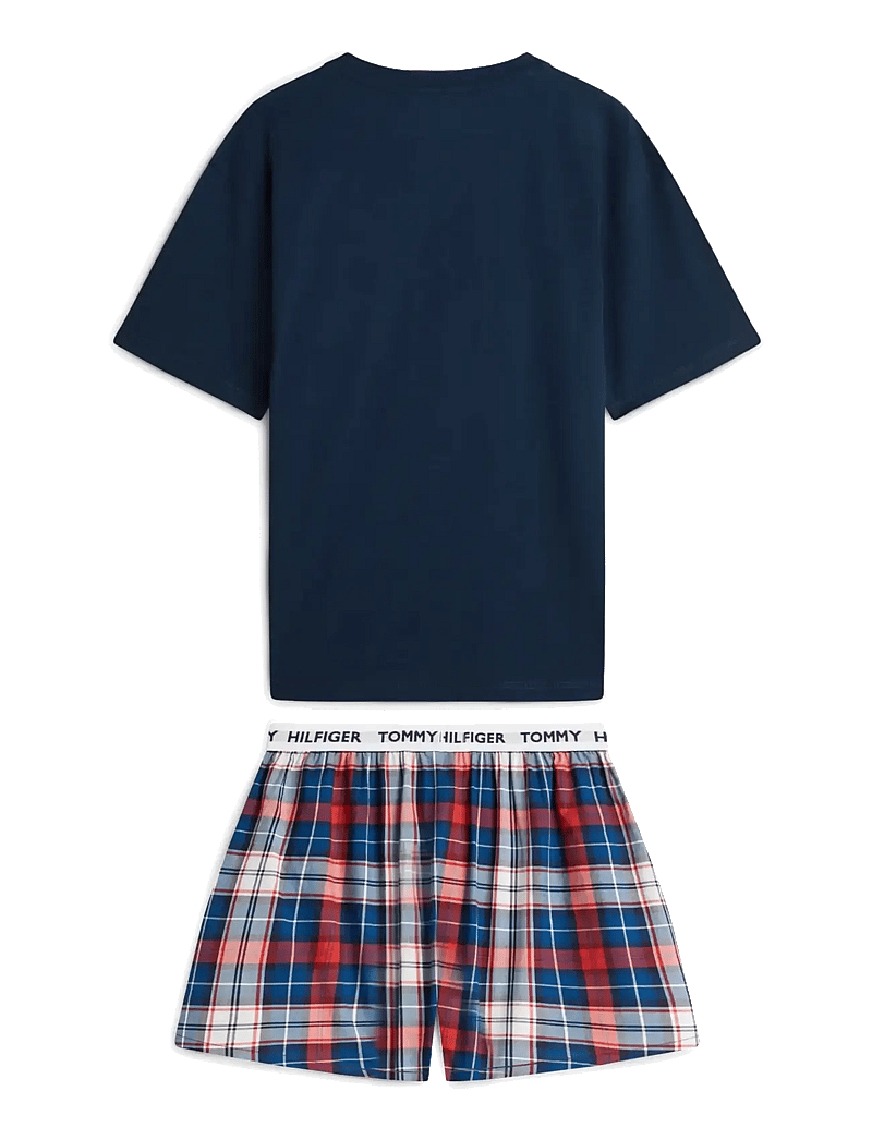 Tommy Hilfiger - SS WOVEN SHORT PRINT SET - pyjamasets - preppy navy heritage plaid clash - 2