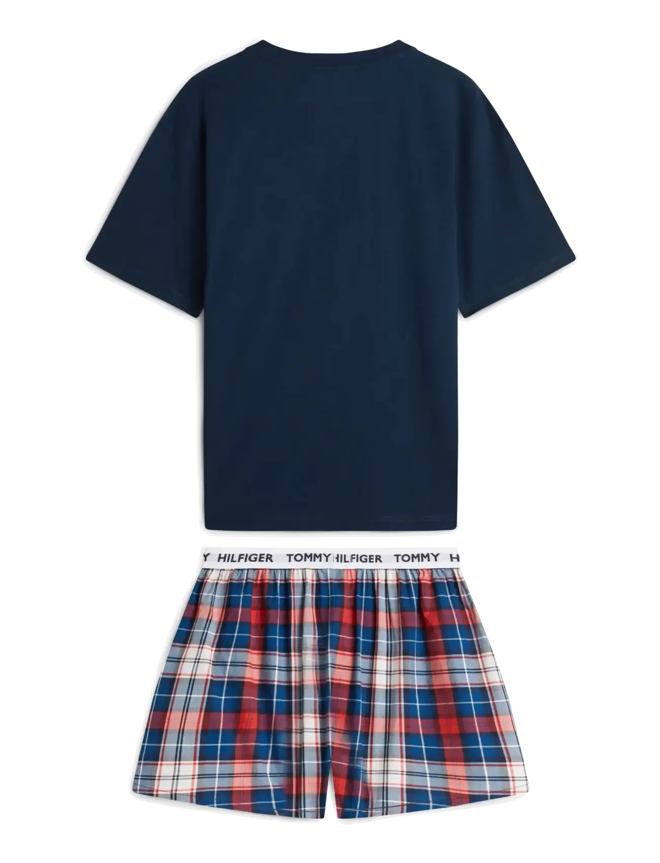 Tommy Hilfiger - SS WOVEN SHORT PRINT SET - nattøj sæt - preppy navy  heritage plaid clash - 2