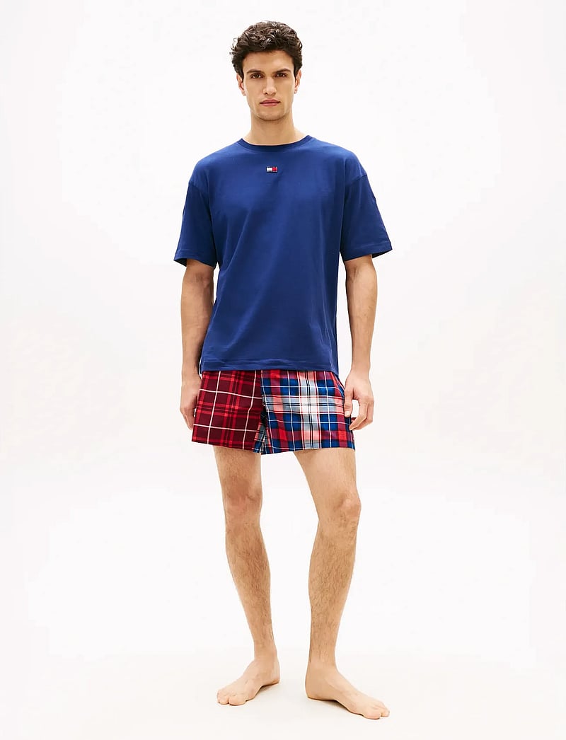 Tommy Hilfiger - SS WOVEN SHORT PRINT SET - pyjamasets - preppy navy heritage plaid clash - 0