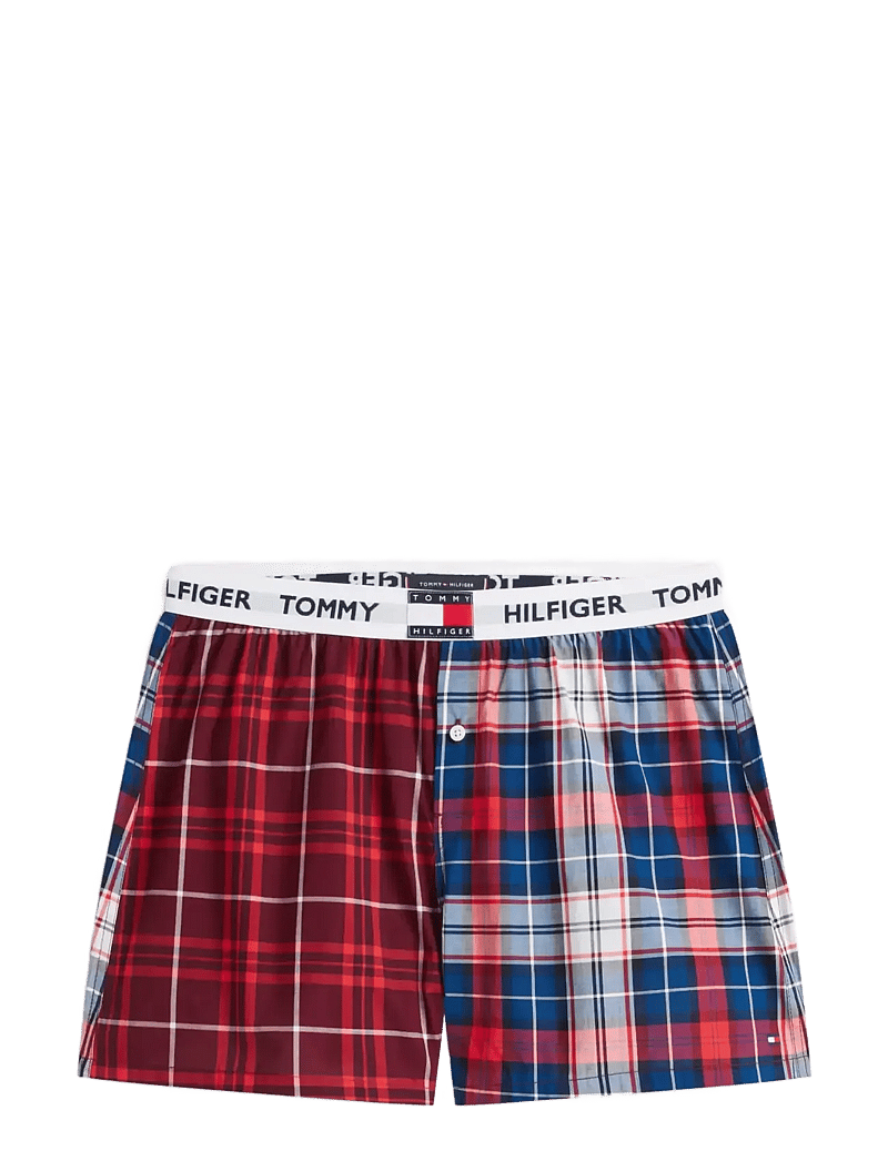 Tommy Hilfiger - SS WOVEN SHORT PRINT SET - pyjamasets - preppy navy heritage plaid clash - 3