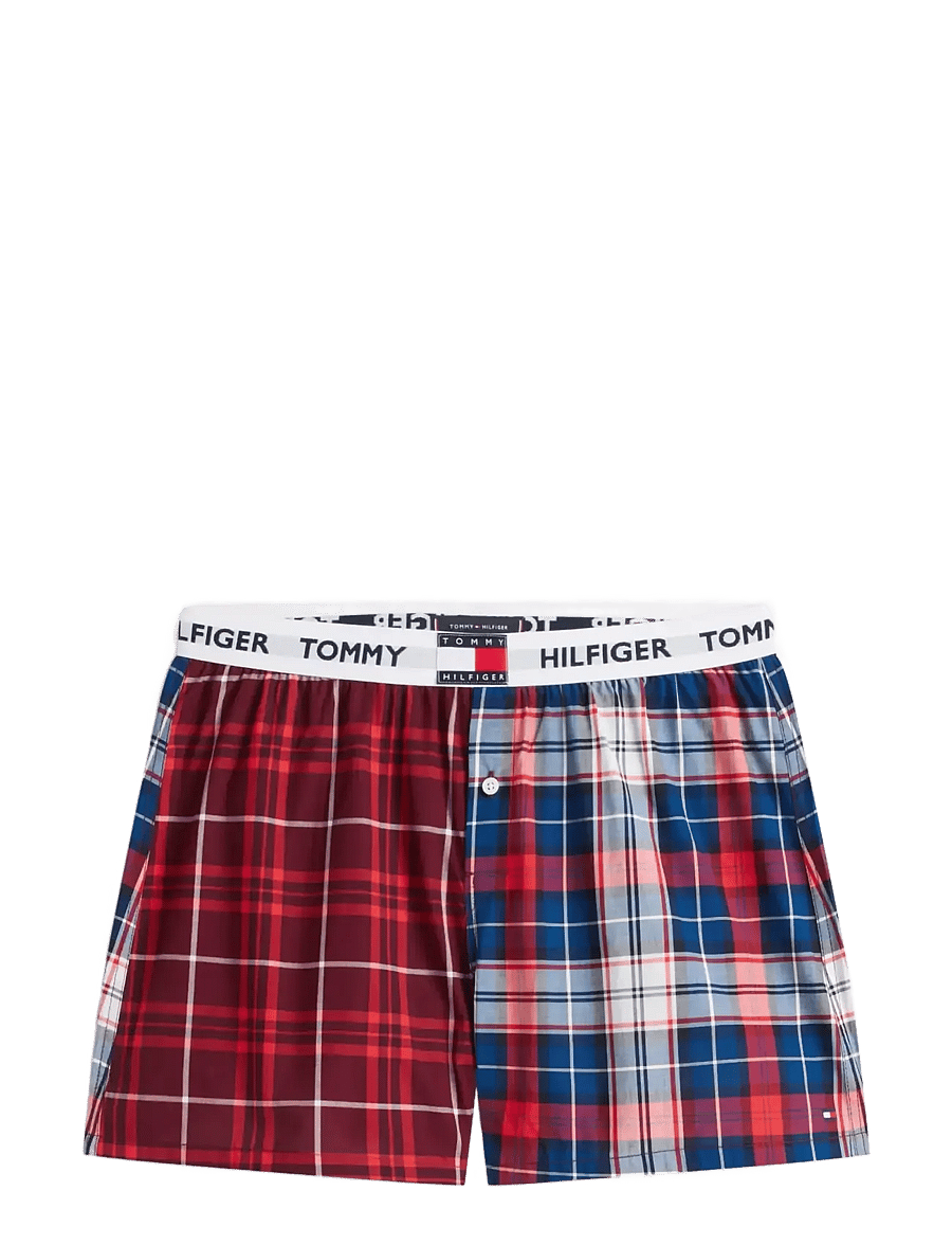 Tommy Hilfiger - SS WOVEN SHORT PRINT SET - pyjamasets - preppy navy heritage plaid clash - 3