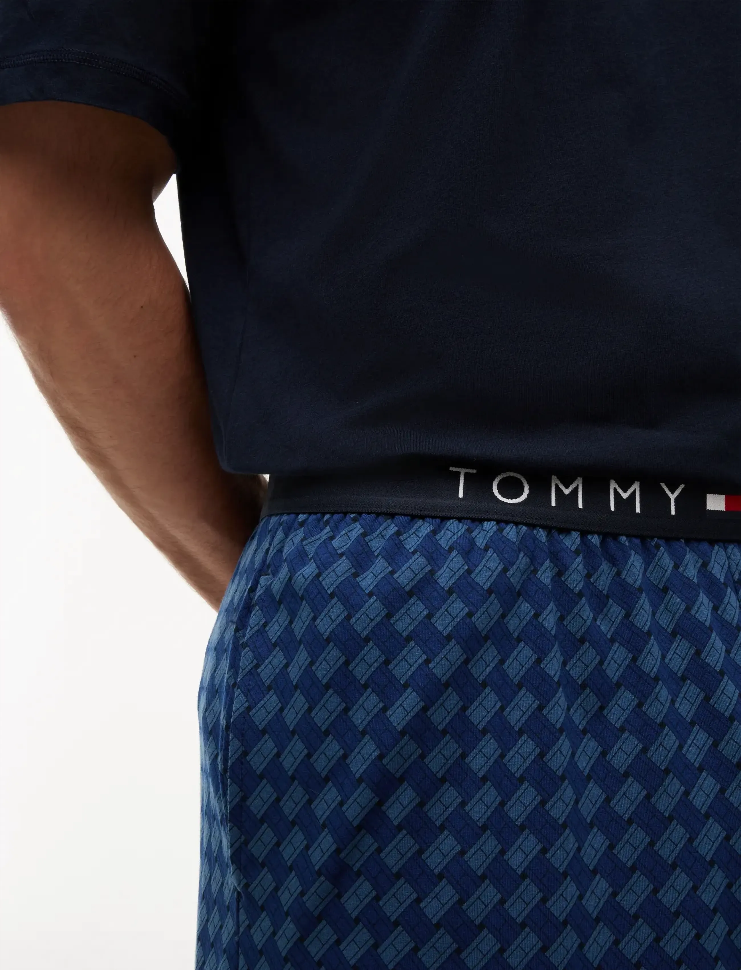 Tommy Hilfiger - SS JERSEY PJ SET PRINT - nattøj sæt - des sky  brk flg aop - 4