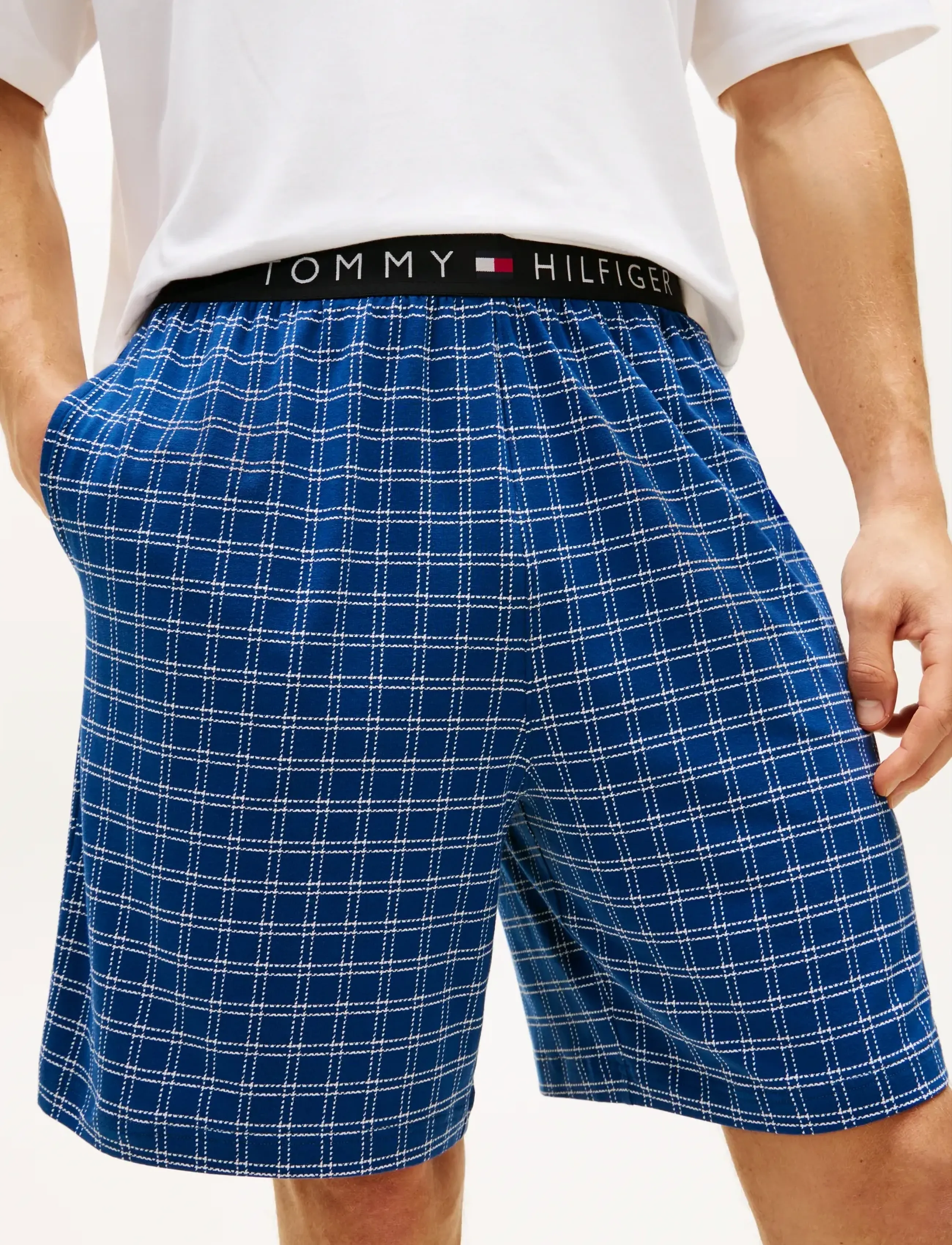Tommy Hilfiger - SS JERSEY PJ SET PRINT - pyjamasets - white window pain check - 4