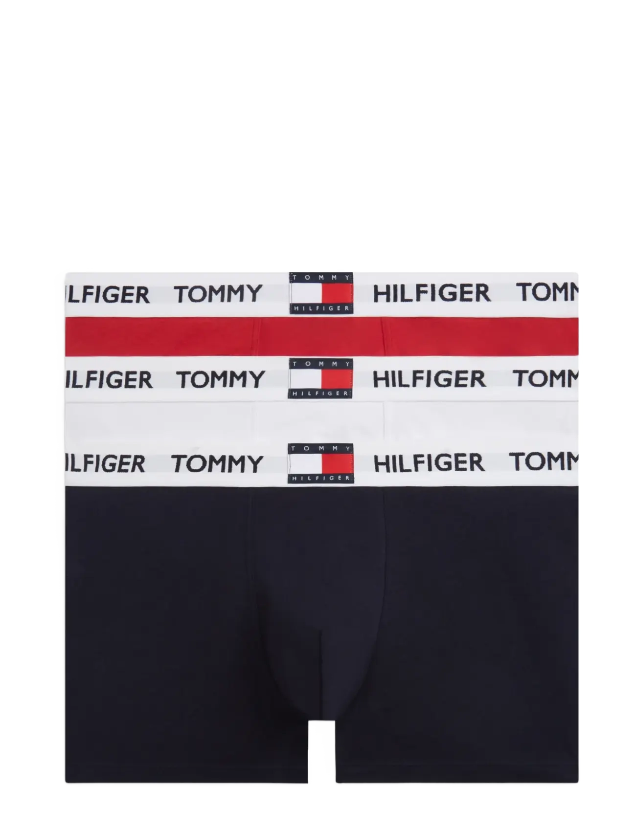Tommy Hilfiger 3-Pack Cotton Trunk - Unterhosen - MEDIUM RED WHITE NAVY BLUE / red