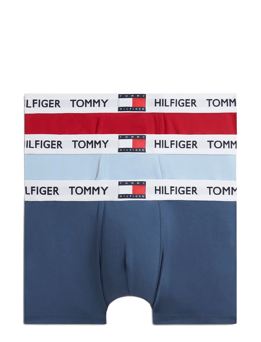 Tommy Hilfiger - 3P TRUNK - multipakk aluspüksid - aegean sea medium red chamb blue - 1