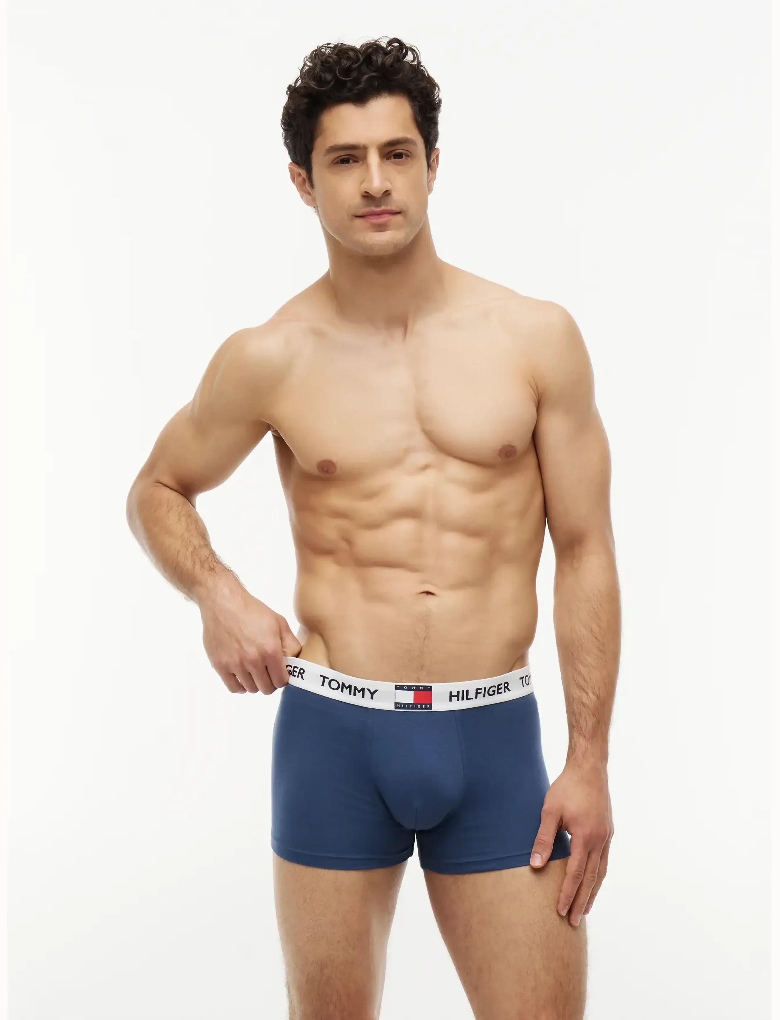 Tommy Hilfiger - 3P TRUNK - premium styles - aegean sea medium red chamb blue - 4