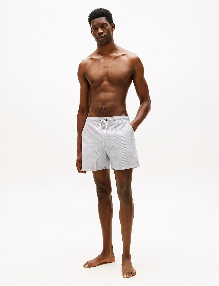 Tommy Hilfiger - MEDIUM DRAWSTRING ITHACA - badehose - desert sky ecru ithaca - 3
