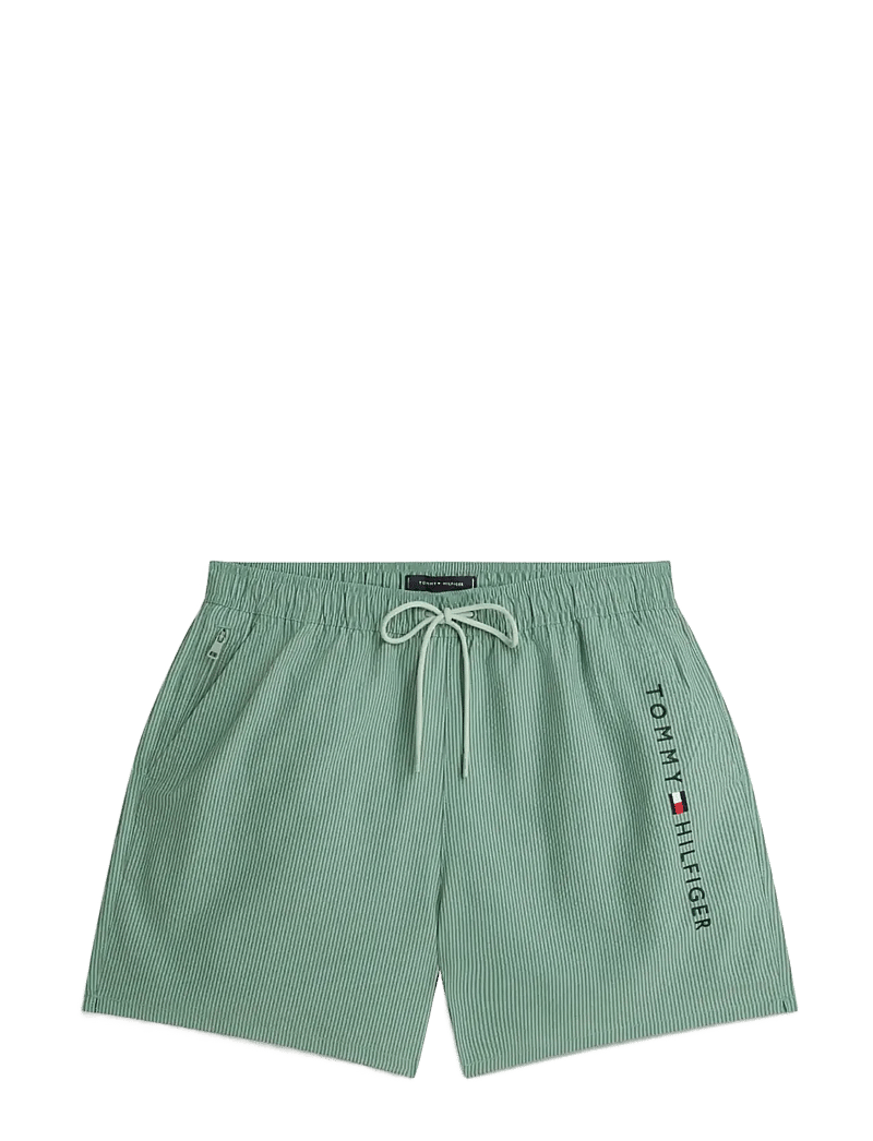 Tommy Hilfiger - MEDIUM DRAWSTRING ITHACA zip - badeshorts - army green minty grey ithaca - 1