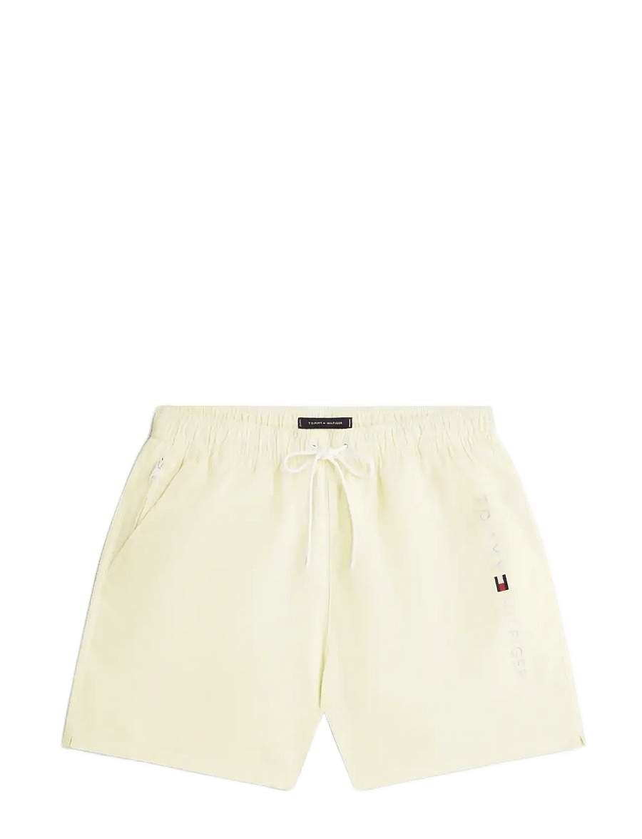 Tommy Hilfiger - MEDIUM DRAWSTRING ITHACA zip - badehose - buttercup yellow ecru ithaca - 1