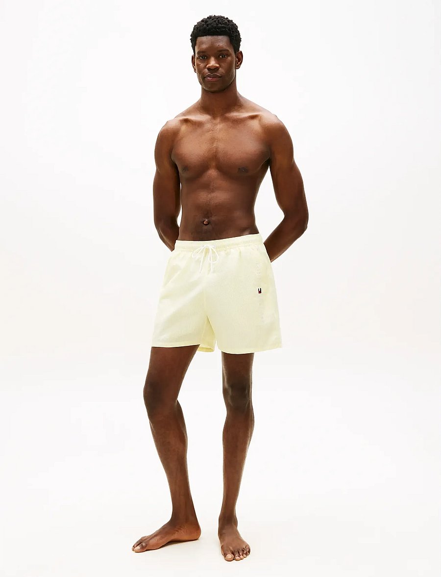 Tommy Hilfiger - MEDIUM DRAWSTRING ITHACA zip - badehose - buttercup yellow ecru ithaca - 3