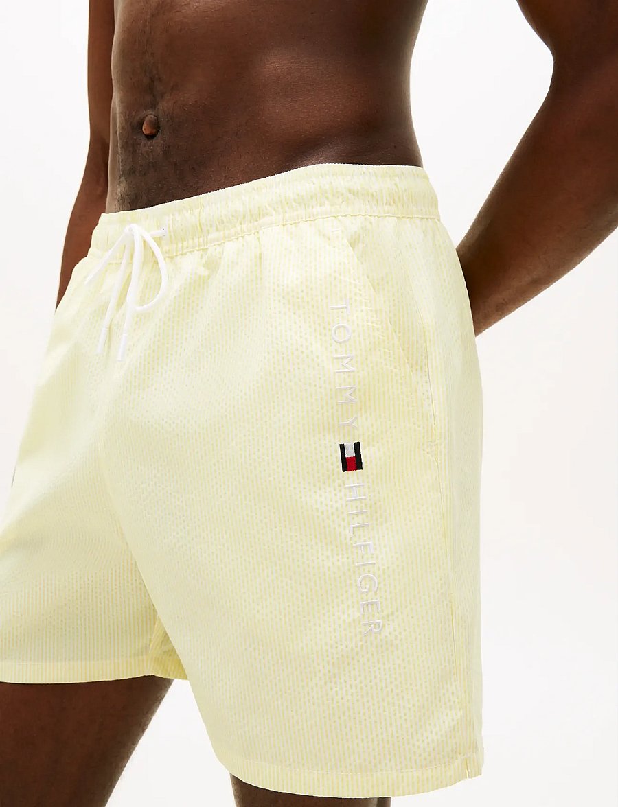 Tommy Hilfiger - MEDIUM DRAWSTRING ITHACA zip - badehose - buttercup yellow ecru ithaca - 4