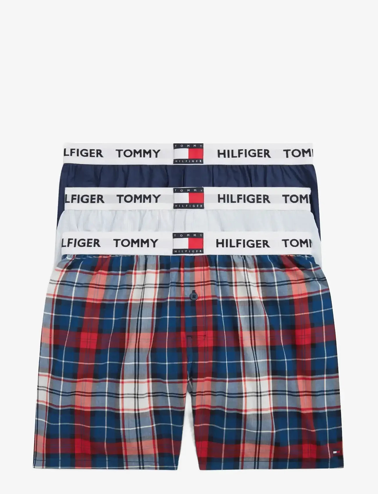 Tommy Hilfiger - 3P WOVEN BOXER ELAS WB - unterhosen im multipack - prp nvy tmmy trtn ithica - 1