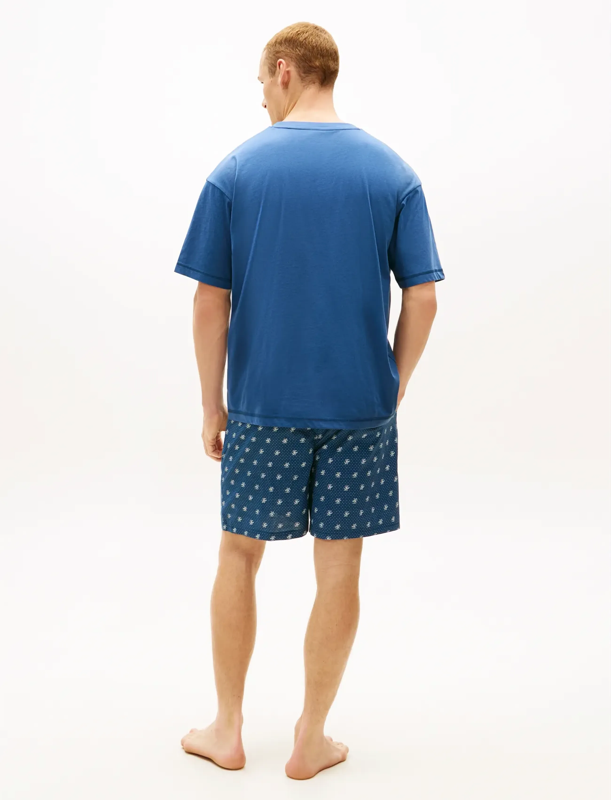 Tommy Hilfiger - SS WOVEN SHORT PRINT SET - pidžaamakomplekt - aegean sea th script geo - 5