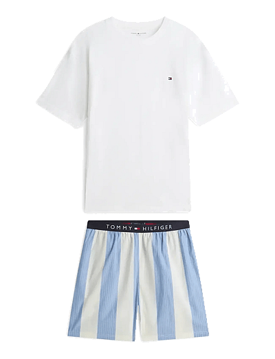 Ss Woven Short Print Set - Pyjamas