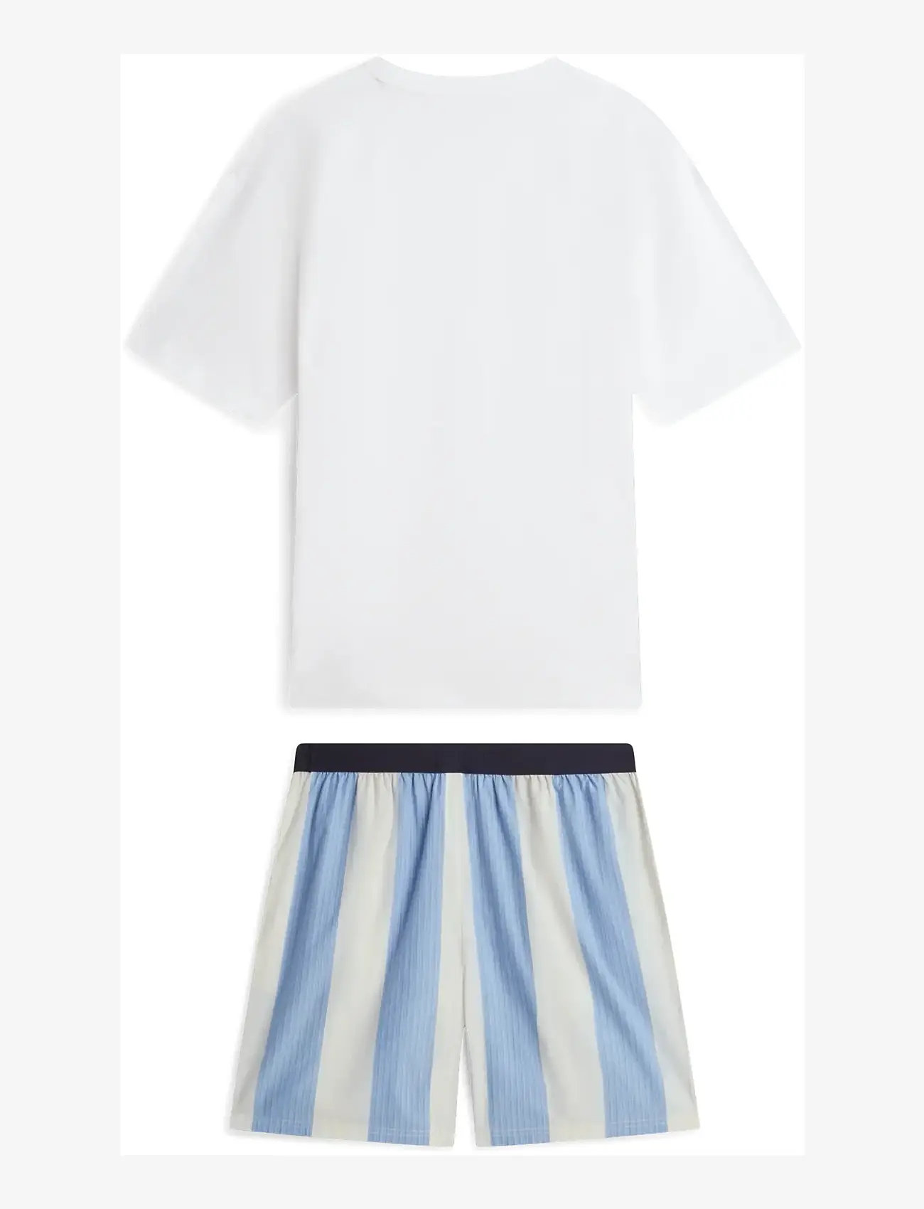 Tommy Hilfiger - SS WOVEN SHORT PRINT SET - nattøj sæt - ecru block stripe - 2