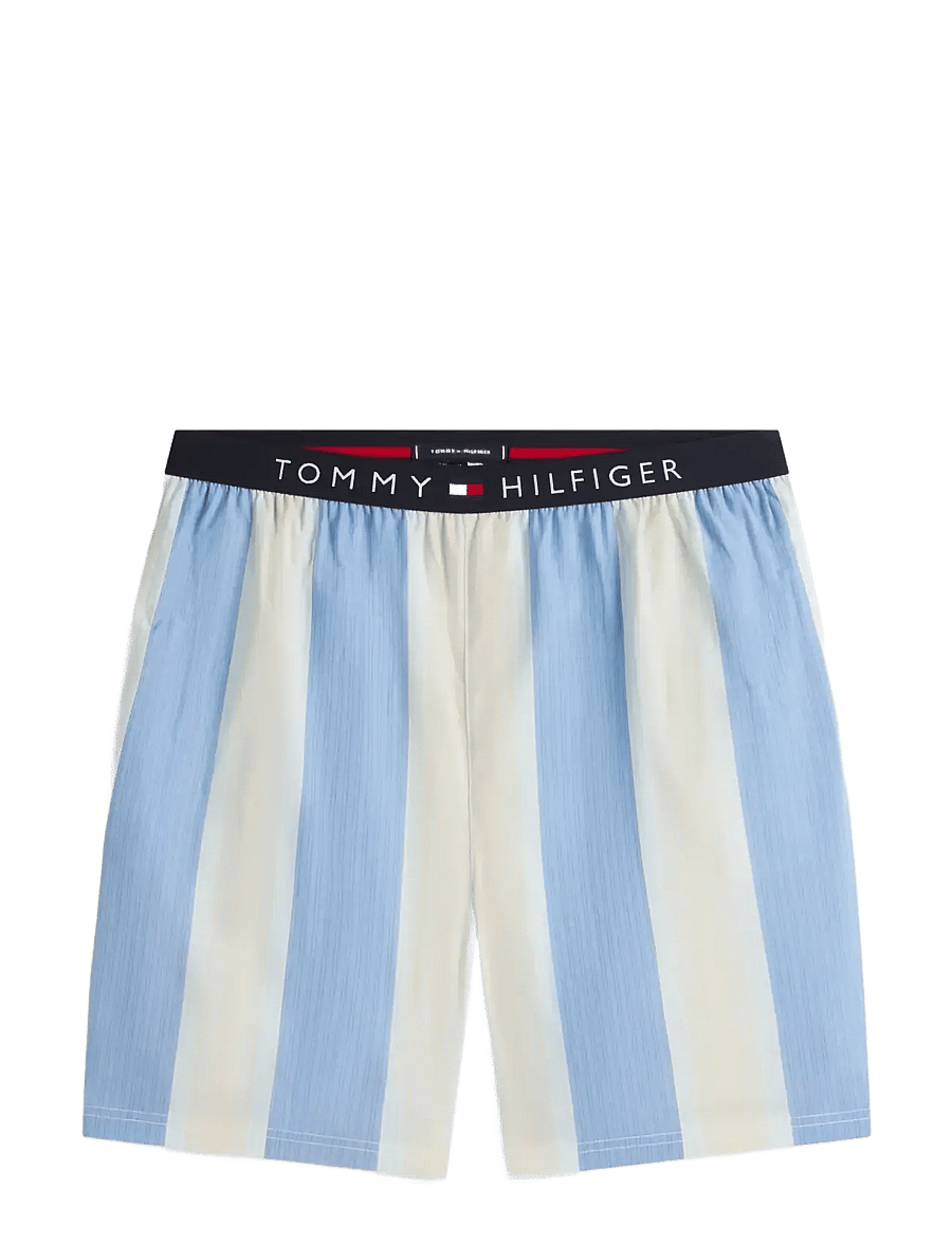 Tommy Hilfiger - SS WOVEN SHORT PRINT SET - pyjamasets - ecru block stripe - 4