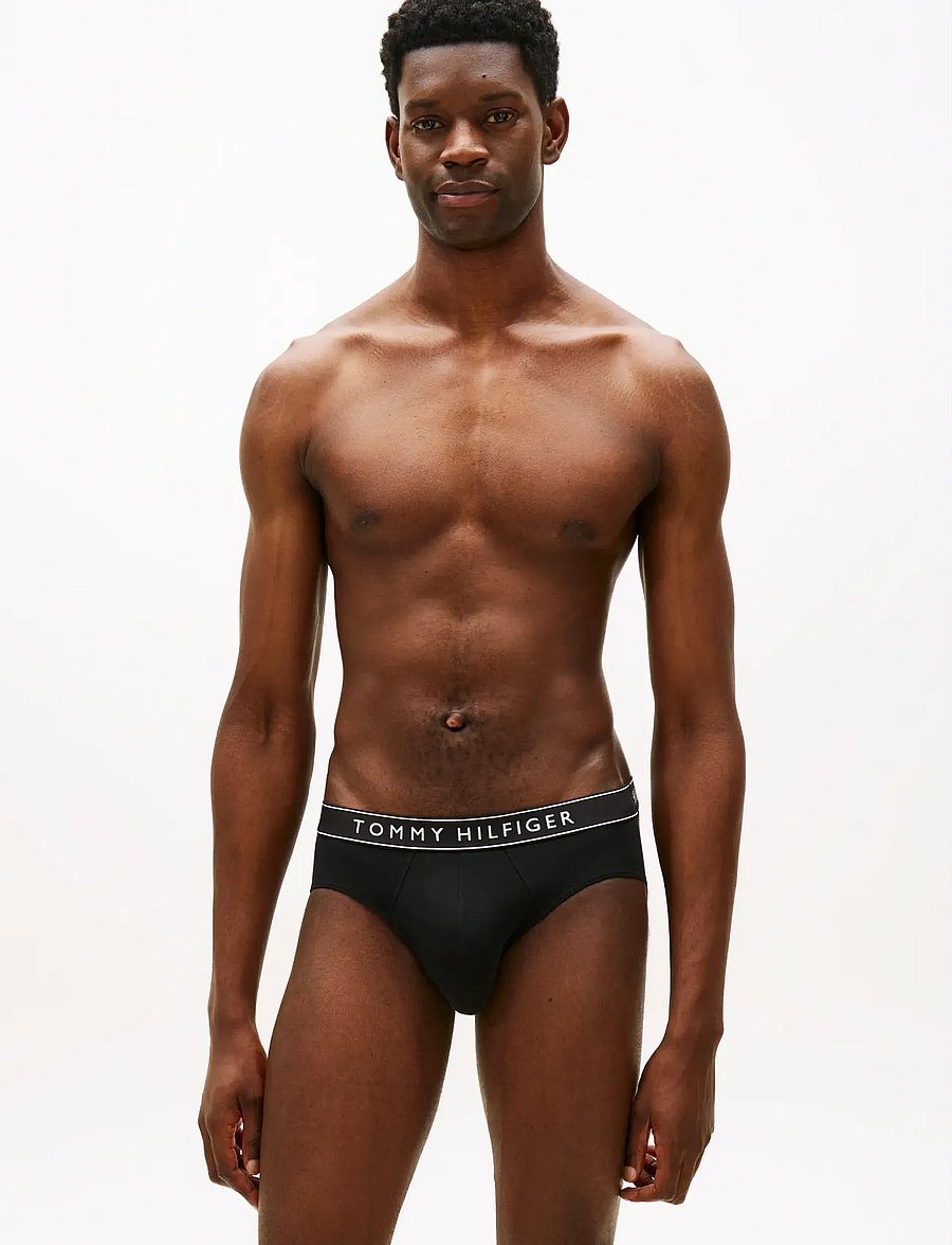 Tommy Hilfiger - 3-Pack Cotton Brief - multipakk aluspüksid - black black black - 0