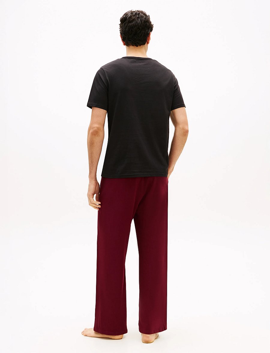 Tommy Hilfiger - 3P SS V-NECK TEE - pidžaamasärgid - black black black - 0