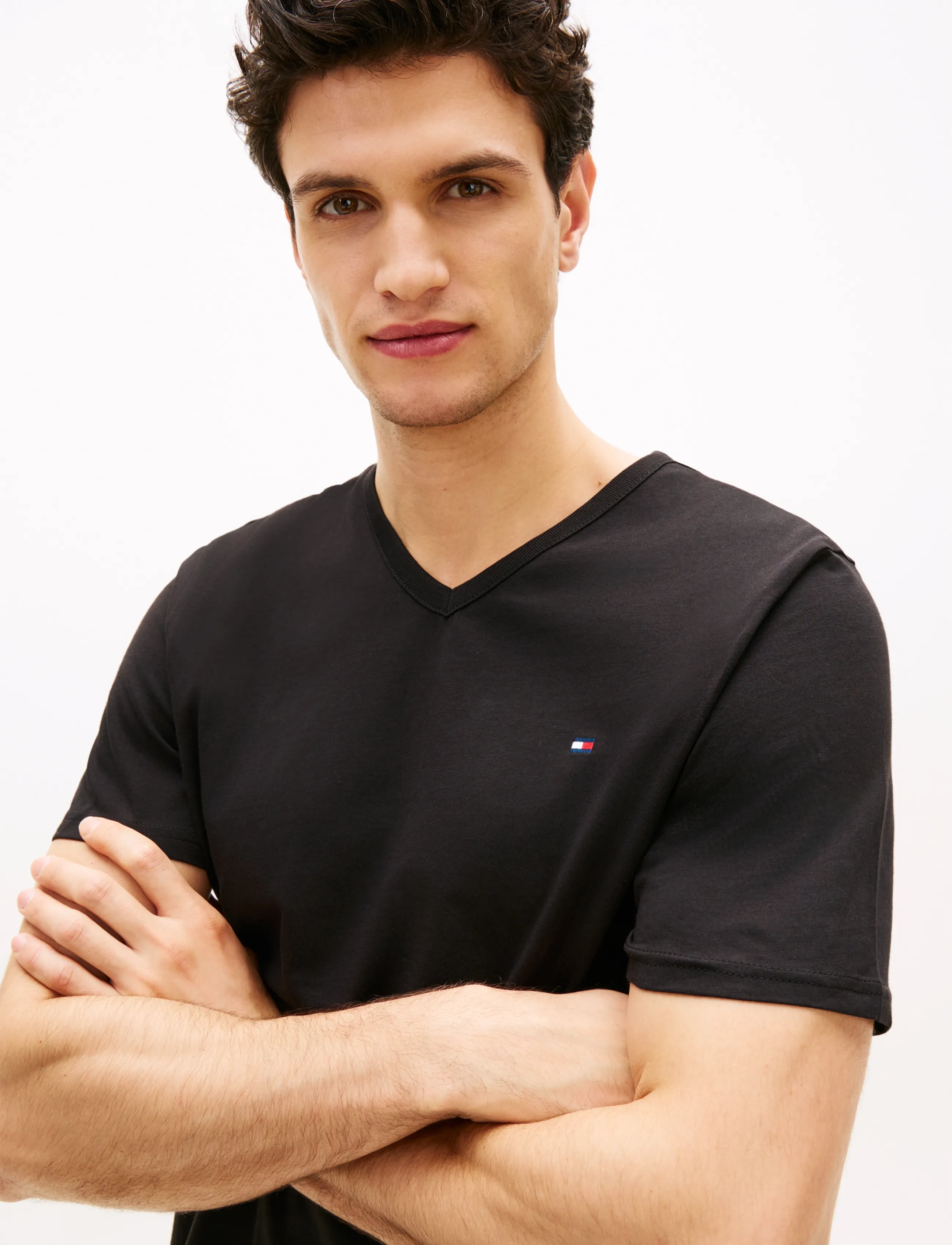 Tommy Hilfiger - 3P SS V-NECK TEE - pidžaamasärgid - black black black - 4