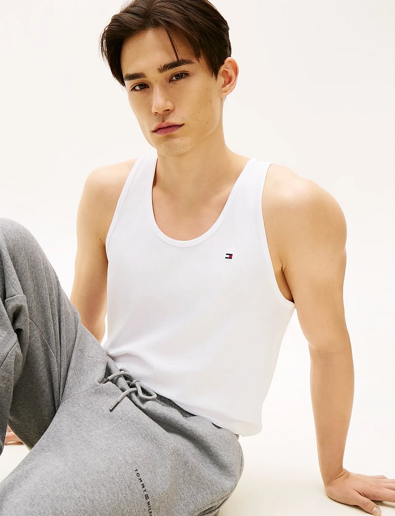 Tommy Hilfiger - 3P TANK TOP - pyjamaoberteil - antq slvr cost taup wht - 0