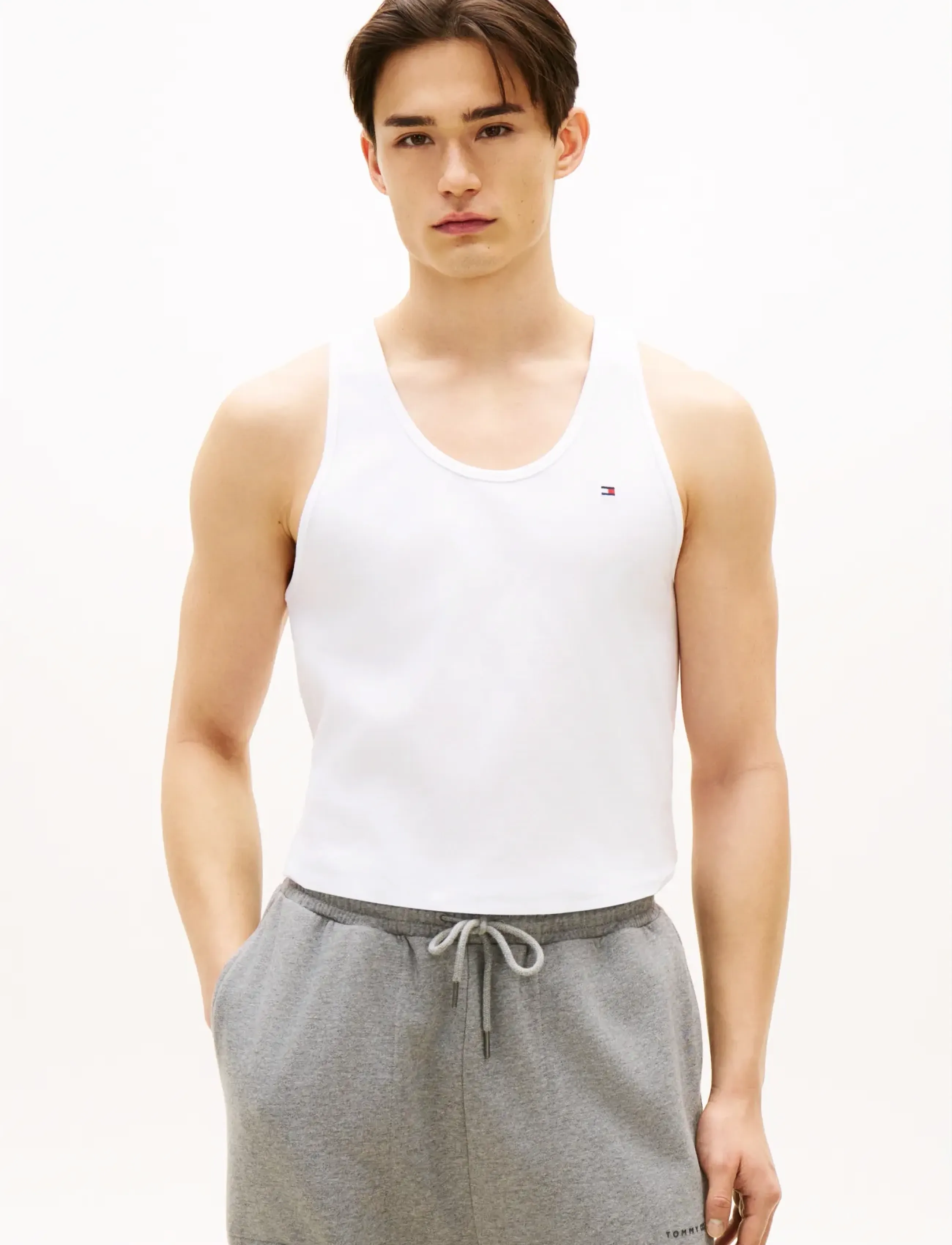 Tommy Hilfiger - 3P TANK TOP - hauts de pyjama - antq slvr cost taup wht - 3