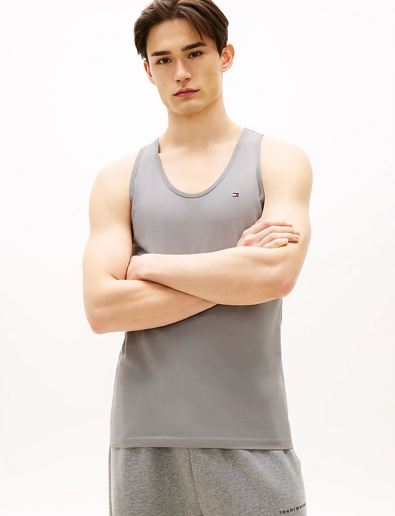 Tommy Hilfiger - 3P TANK TOP - pyjamaoberteil - antq slvr cost taup wht - 5