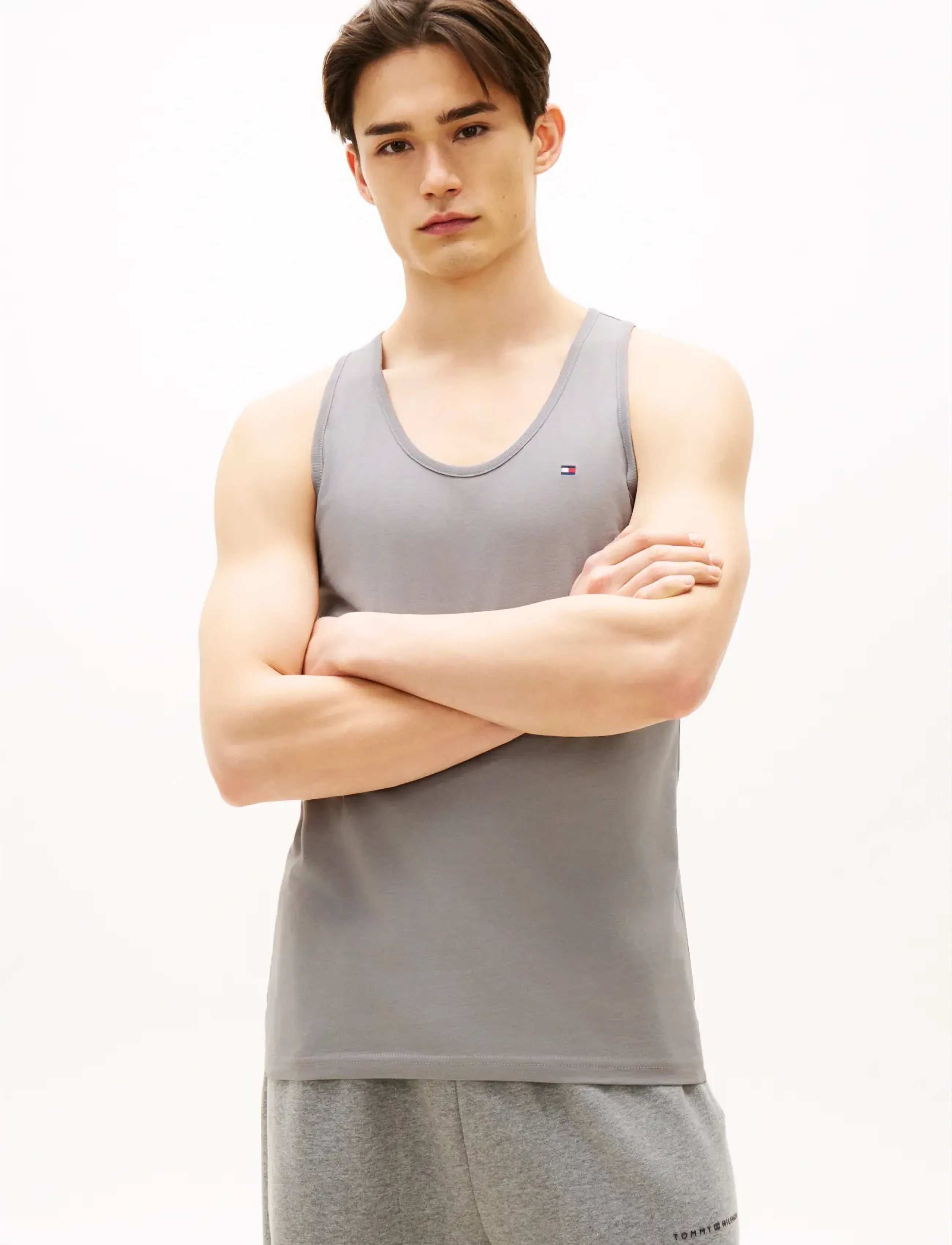 Tommy Hilfiger - 3P TANK TOP - hauts de pyjama - antq slvr cost taup wht - 5