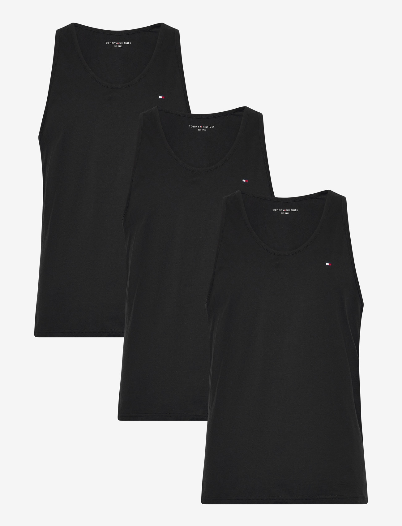 Tommy Hilfiger - 3P TANK TOP - pyjamaoberteil - black black black - 0