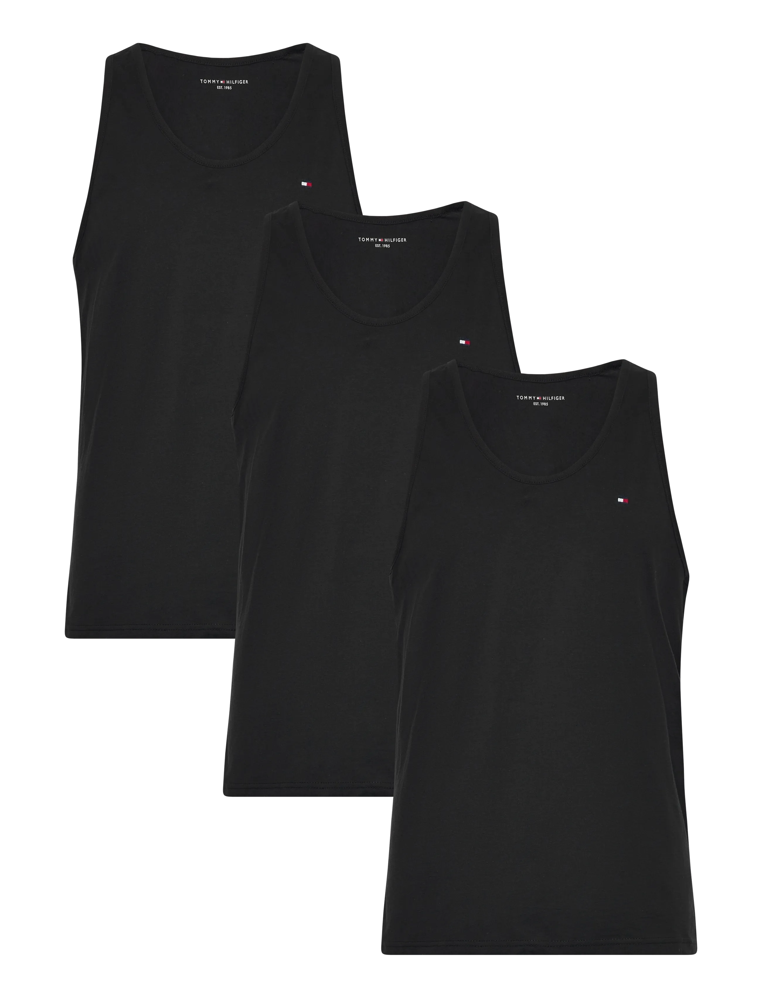 Tommy Hilfiger 3P TANK TOP - Varrukateta särgid - BLACK BLACK BLACK / black