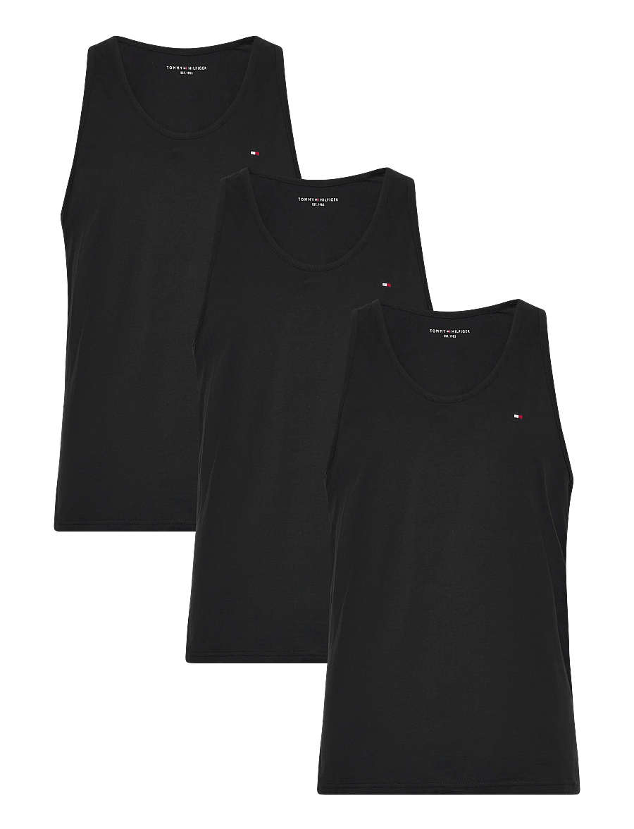 Tommy Hilfiger - 3P TANK TOP - nattrøjer - black black black - 0