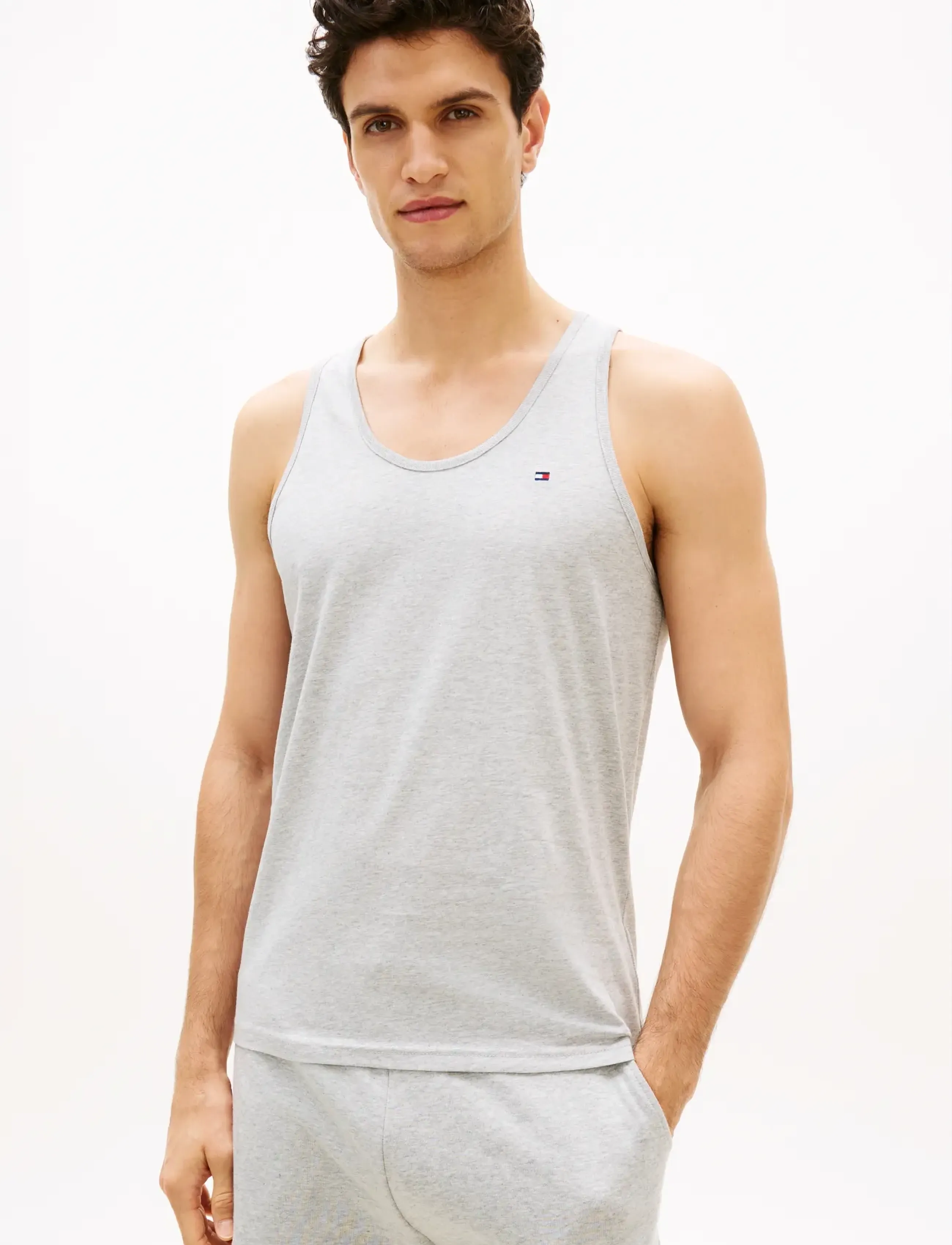 Tommy Hilfiger 3P TANK TOP - Varrukateta särgid - BLU JN LGHT GRY HTH WHITE / multi