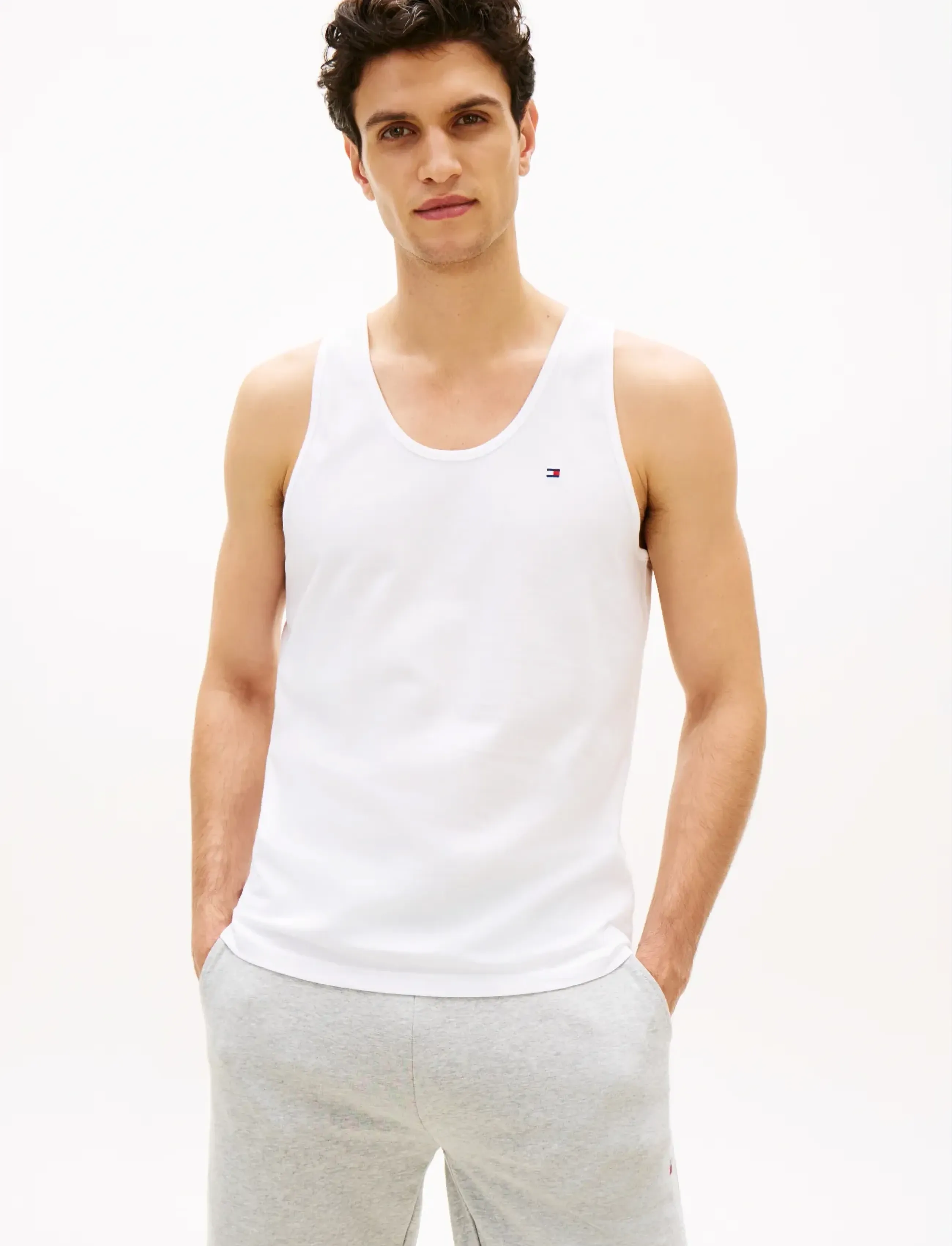 Tommy Hilfiger - 3P TANK TOP - nattrøjer - blu jn lght gry hth white - 3