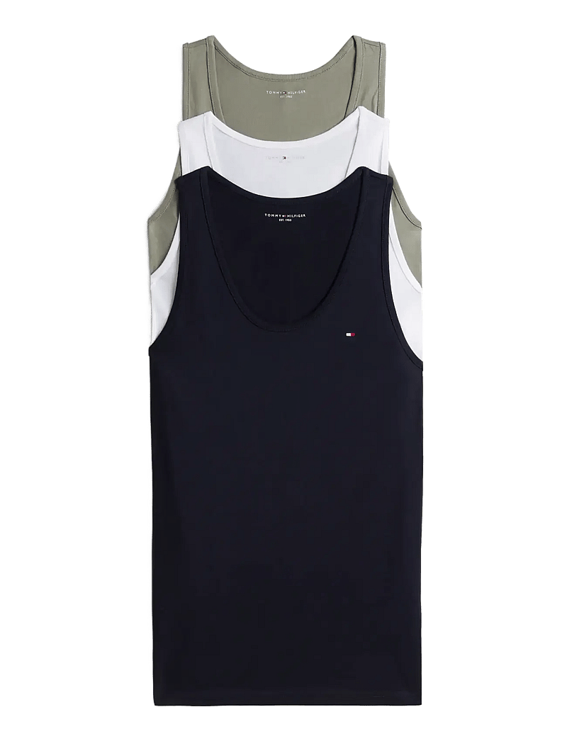 Tommy Hilfiger - 3P TANK TOP - nattrøjer - des sky utl sage white - 1