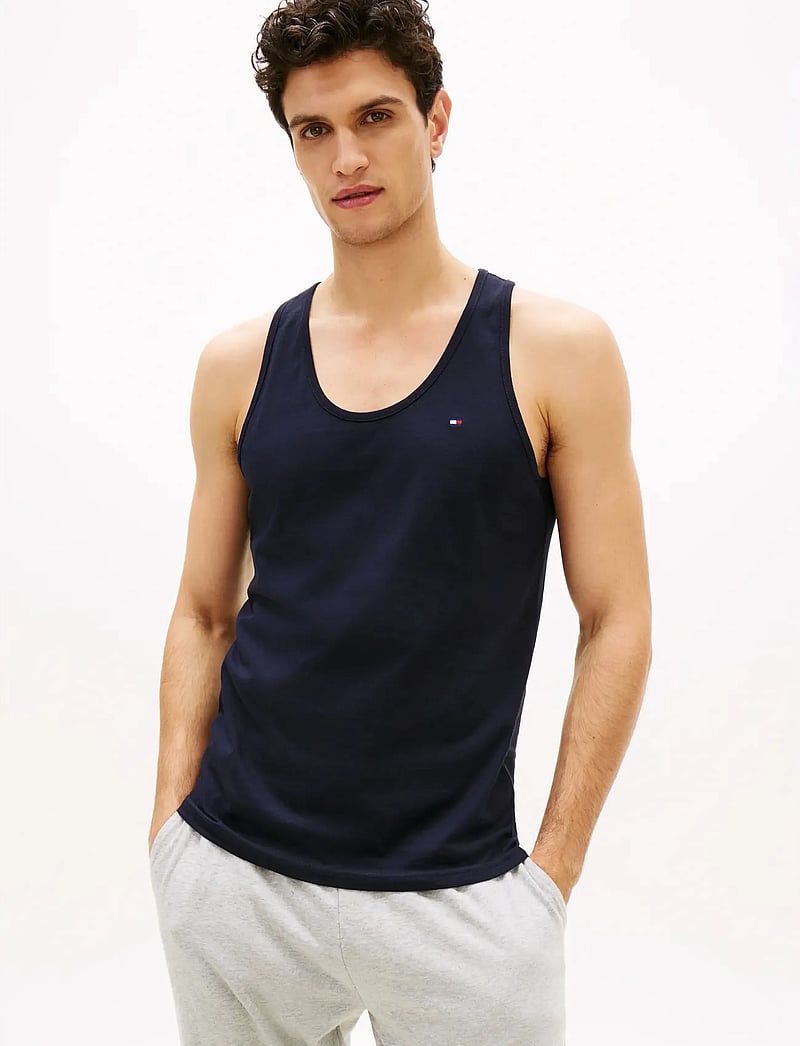 Tommy Hilfiger - 3P TANK TOP - nattrøjer - des sky utl sage white - 4