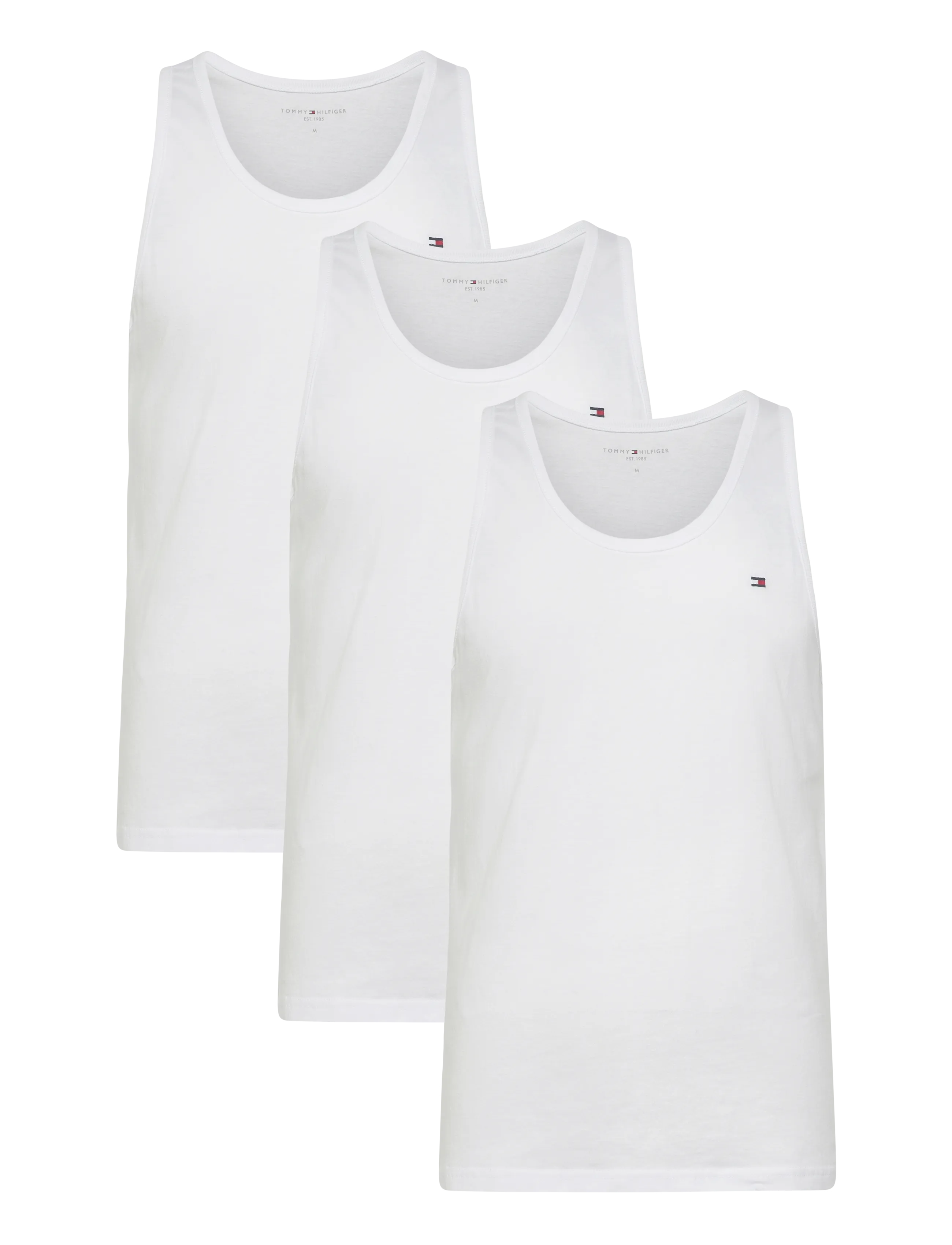 Tommy Hilfiger 3P TANK TOP - Pyjamaoberteil - WHITE WHITE WHITE / white